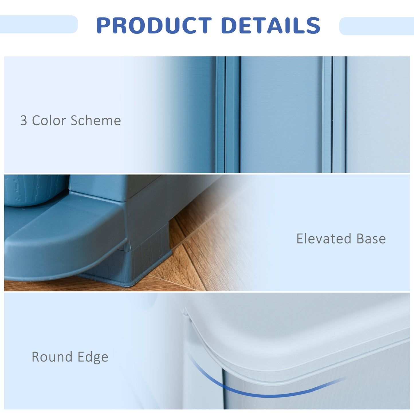 3 Drawers Plastic Storage Units, 3 Tier Kids Storage Units