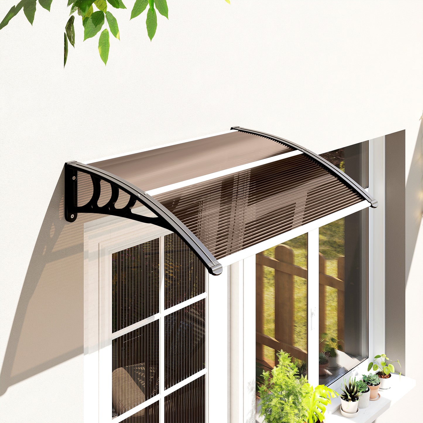 Front Door Canopy Outdoor Awning Aluminium Rigid Plastic (2)