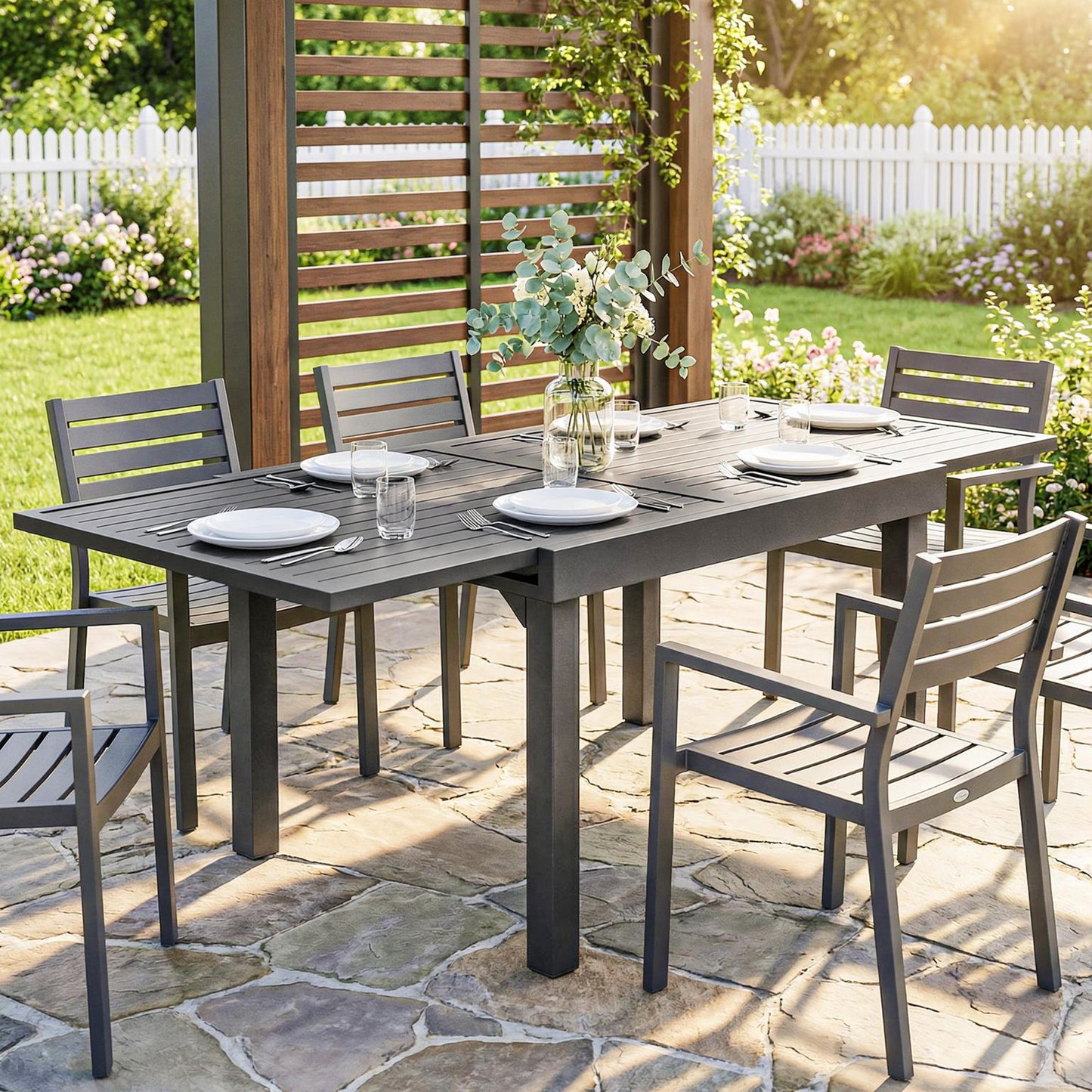 Extending Garden Table for 4-8 People