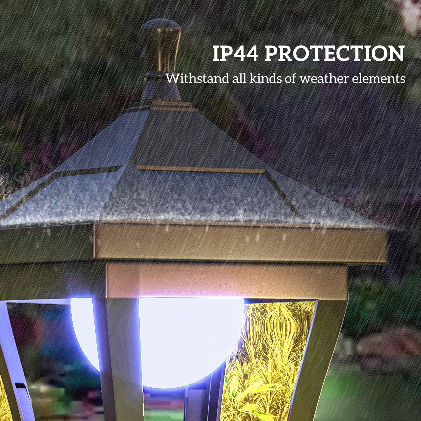 1.3 m Garden Lamp Post Light, LED Outdoor Solar Post Lights