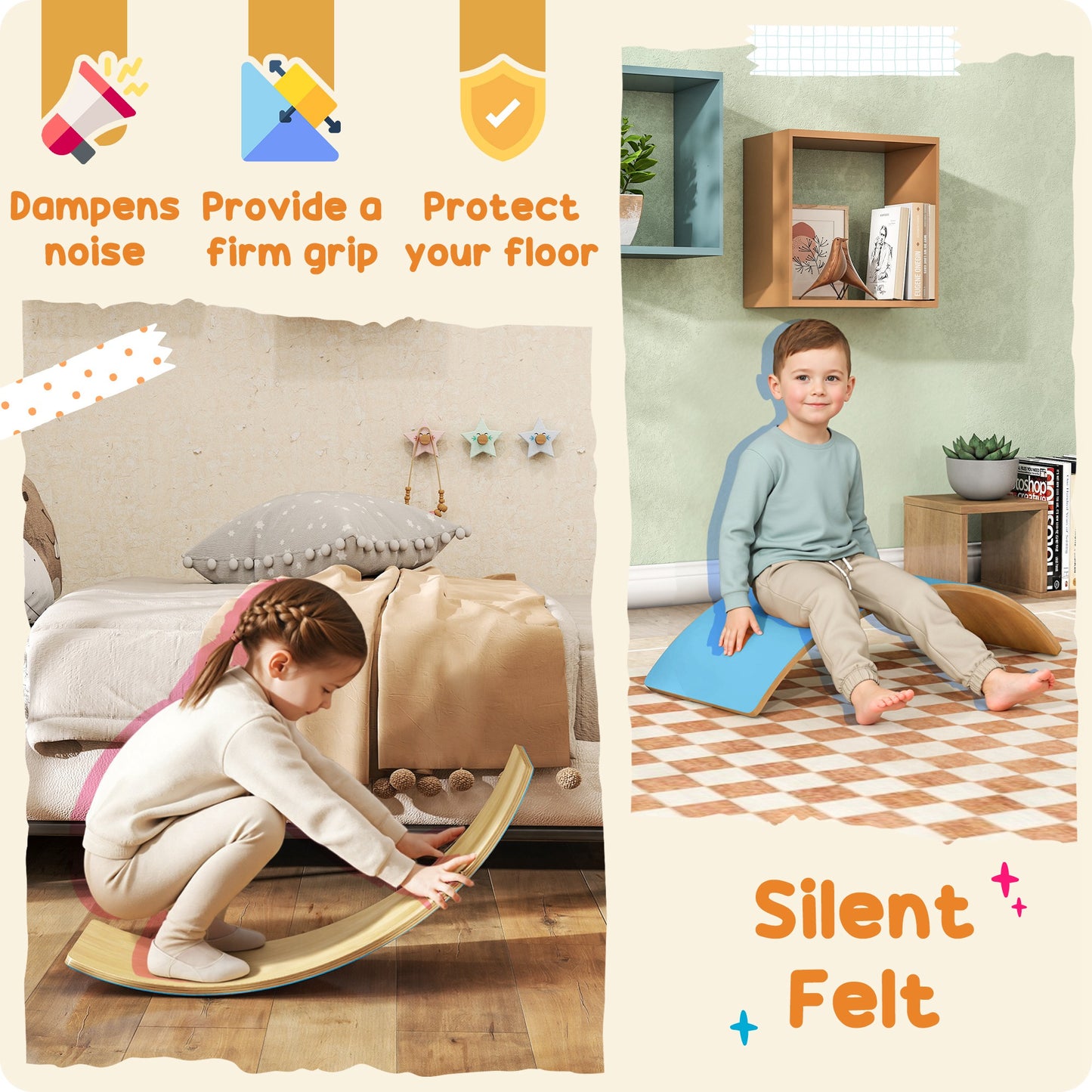 Wooden Balance Board for Kids