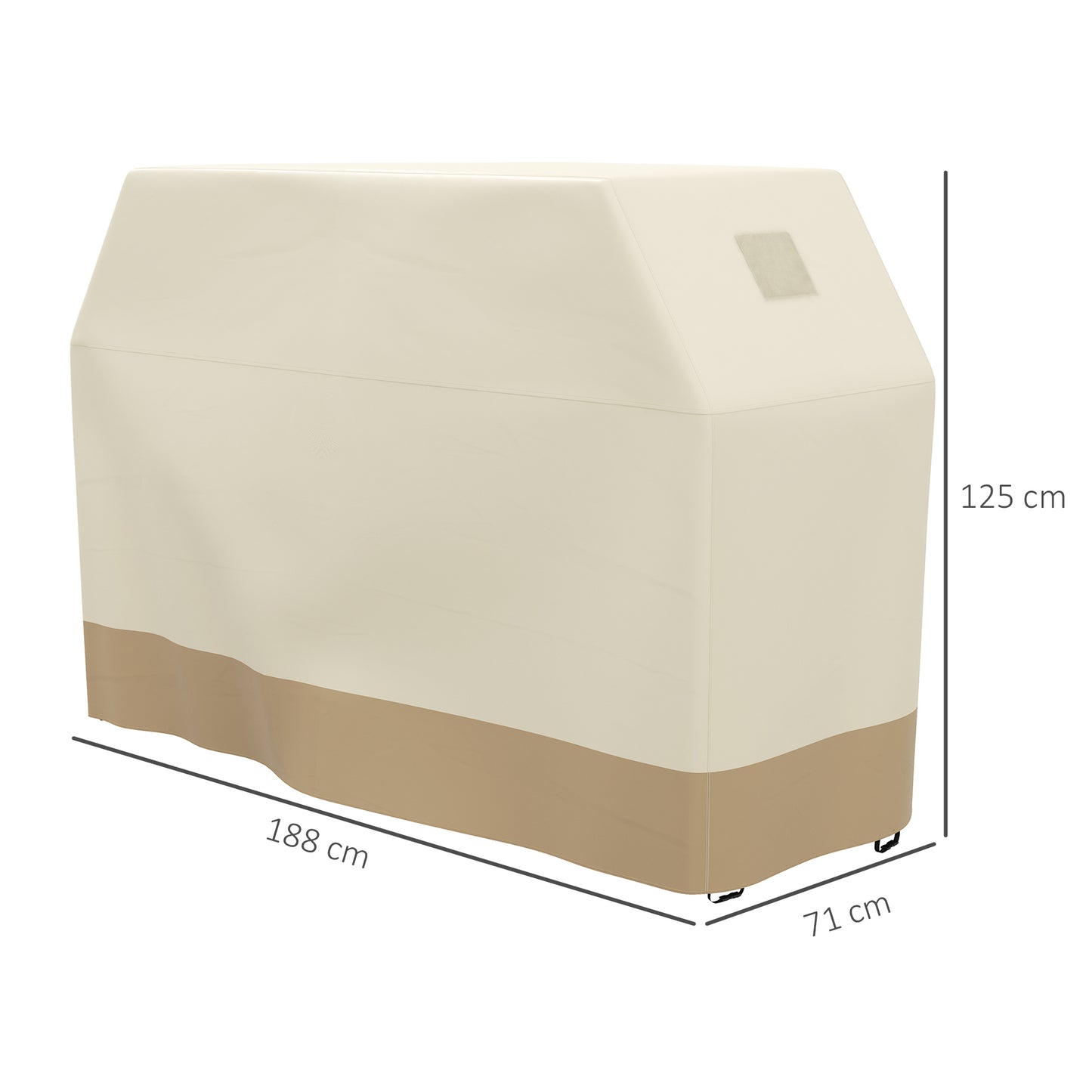 71W x 188Lcm PU Coated Protective Grill Cover