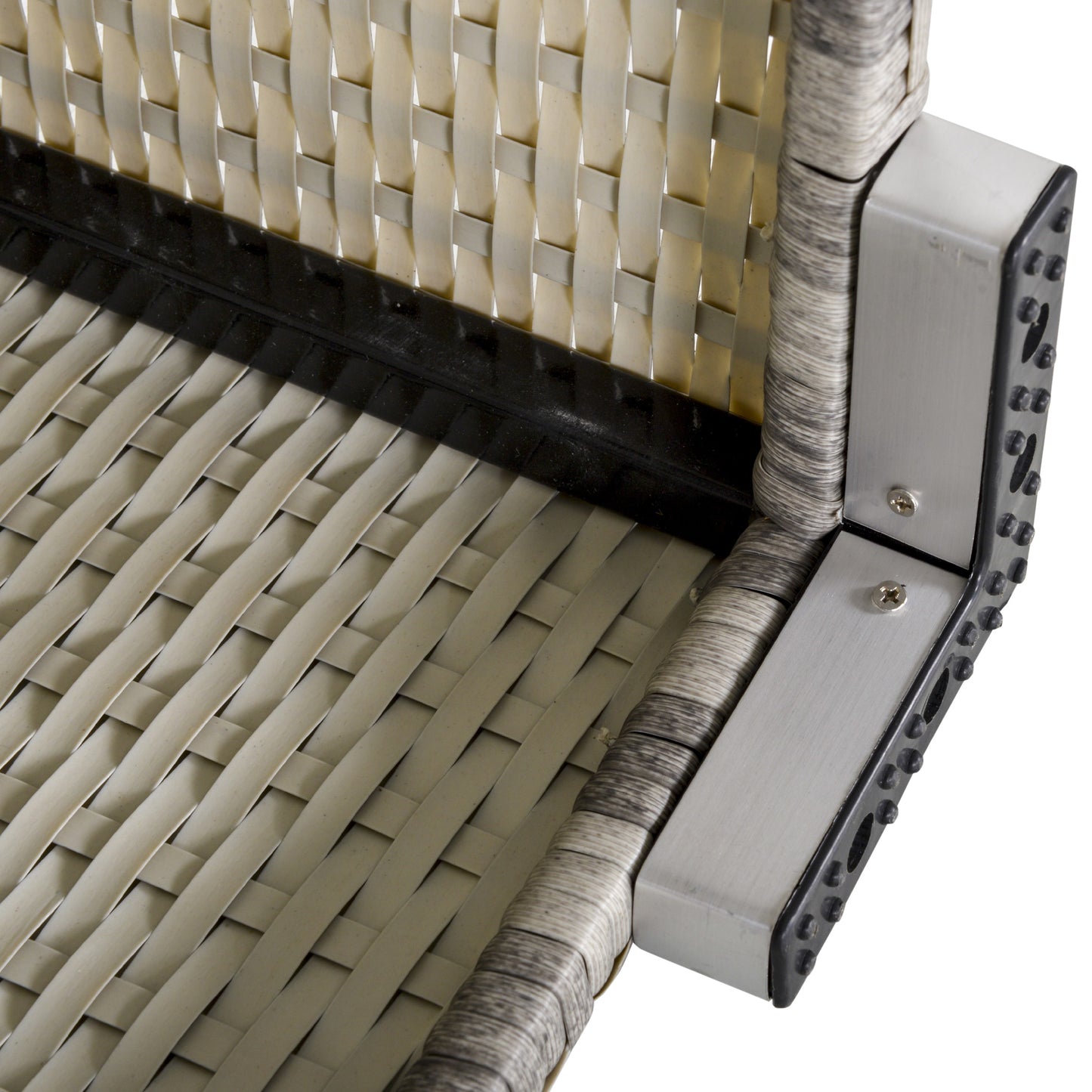 Outdoor Garden Furniture Rattan Single Middle Sofa with Cushions