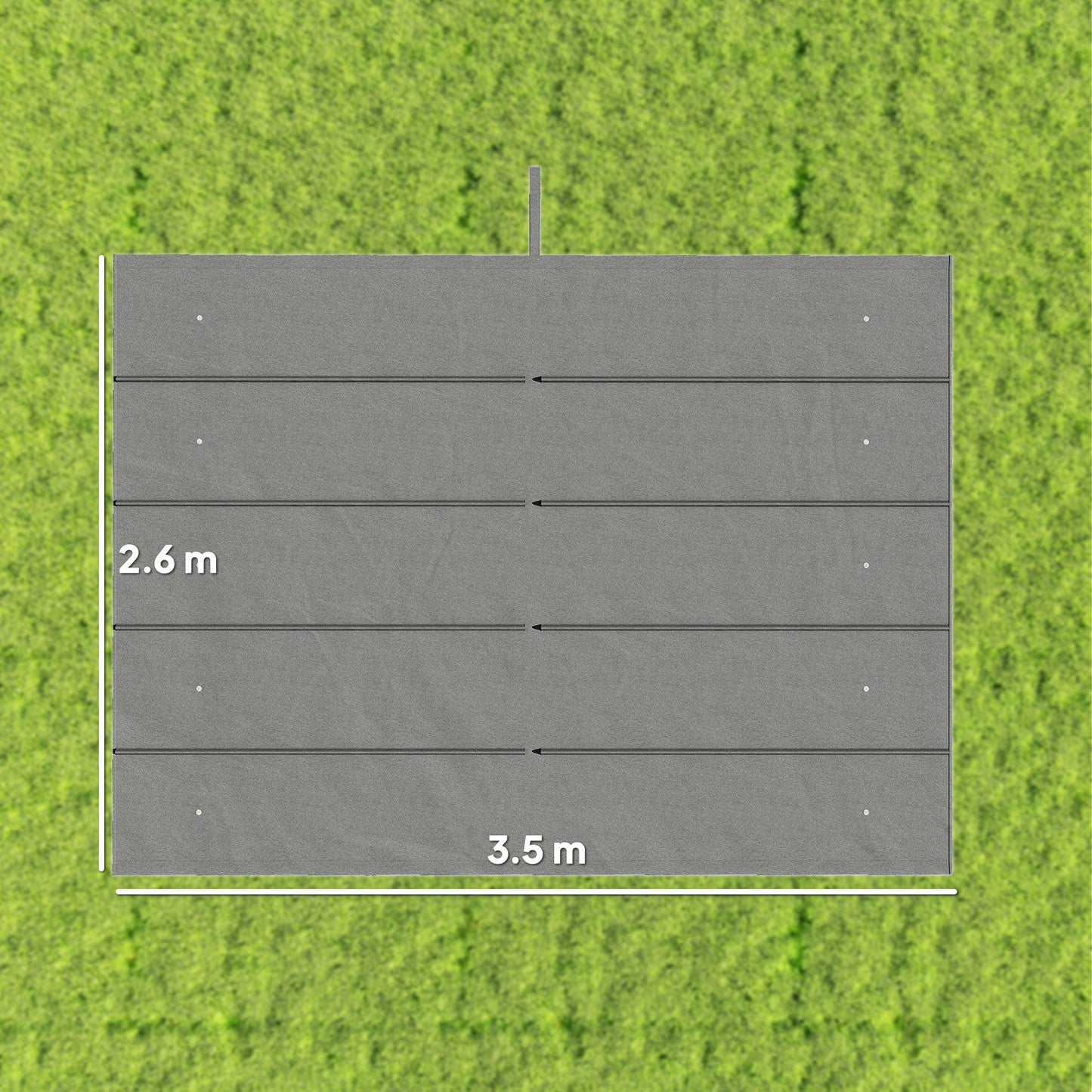 Retractable Pergola Cover, 3.5 x 2.6 m Replacement Canopy Fabric