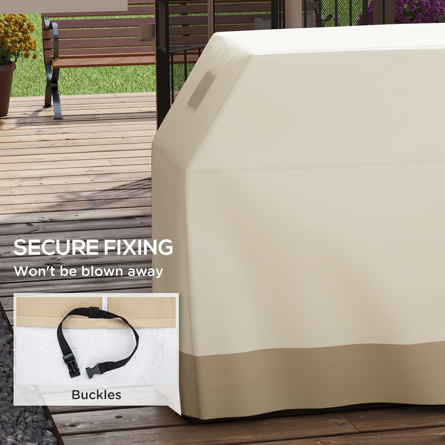 66W x 152Lcm PU Coated Protective Grill Cover