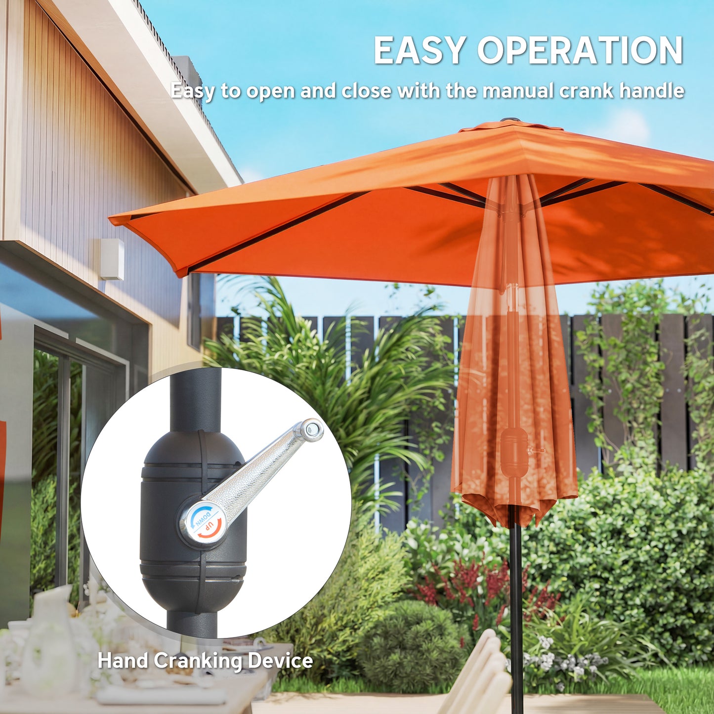 2.6 m Garden Parasol Umbrella with Aluminium Pole (7)