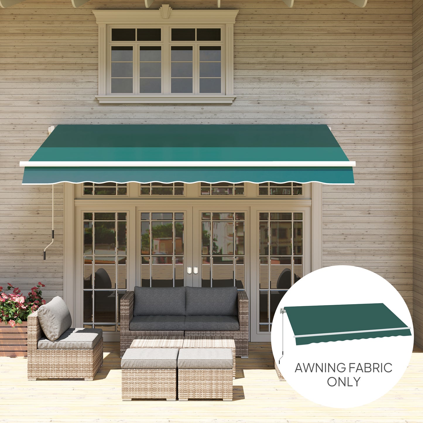 Awning Replacement Canopy, Water Resistant UPF 50+ Sun Shade Cover