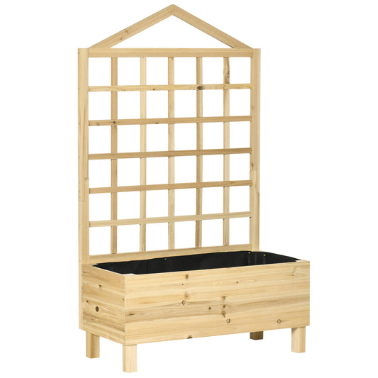 Garden Planters with Trellis for Vine Climbing