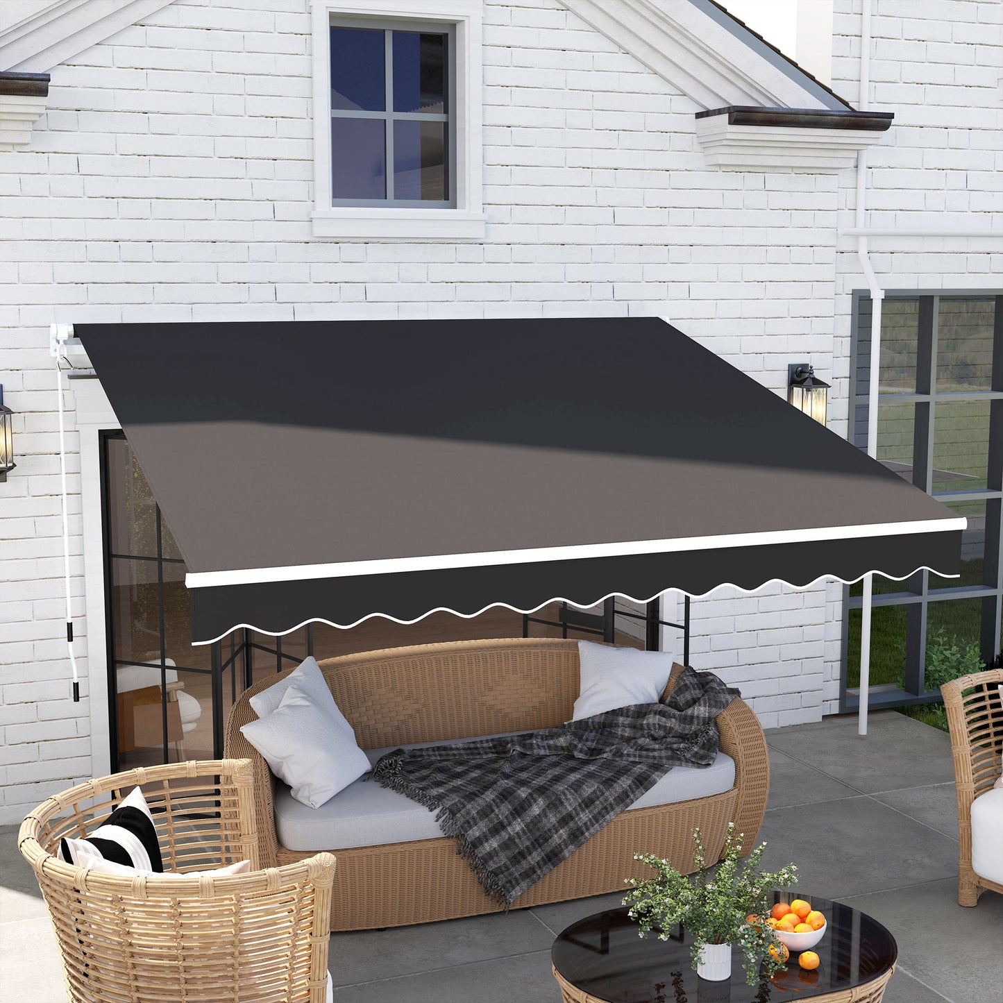 3 x 2.5m Garden Patio Manual Awning