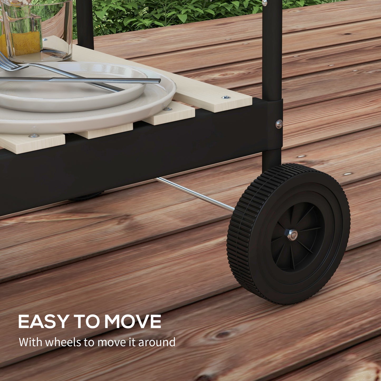 Charcoal Barbecue Grill with Adjustable Grill Height