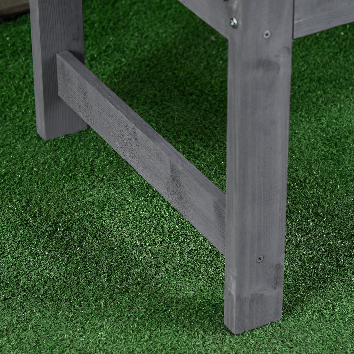 2 Seater Wooden Garden Bench with Armrest