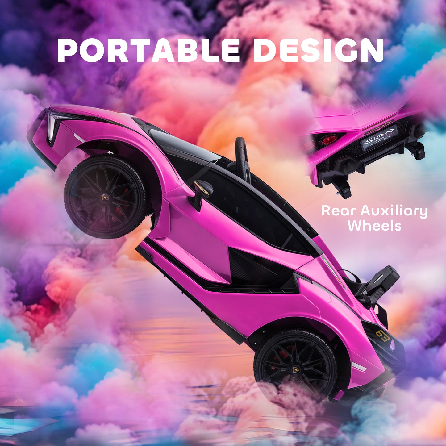Lamborghini Sian Licensed 12V Electric Car for Kids 2 Motors Toy Car