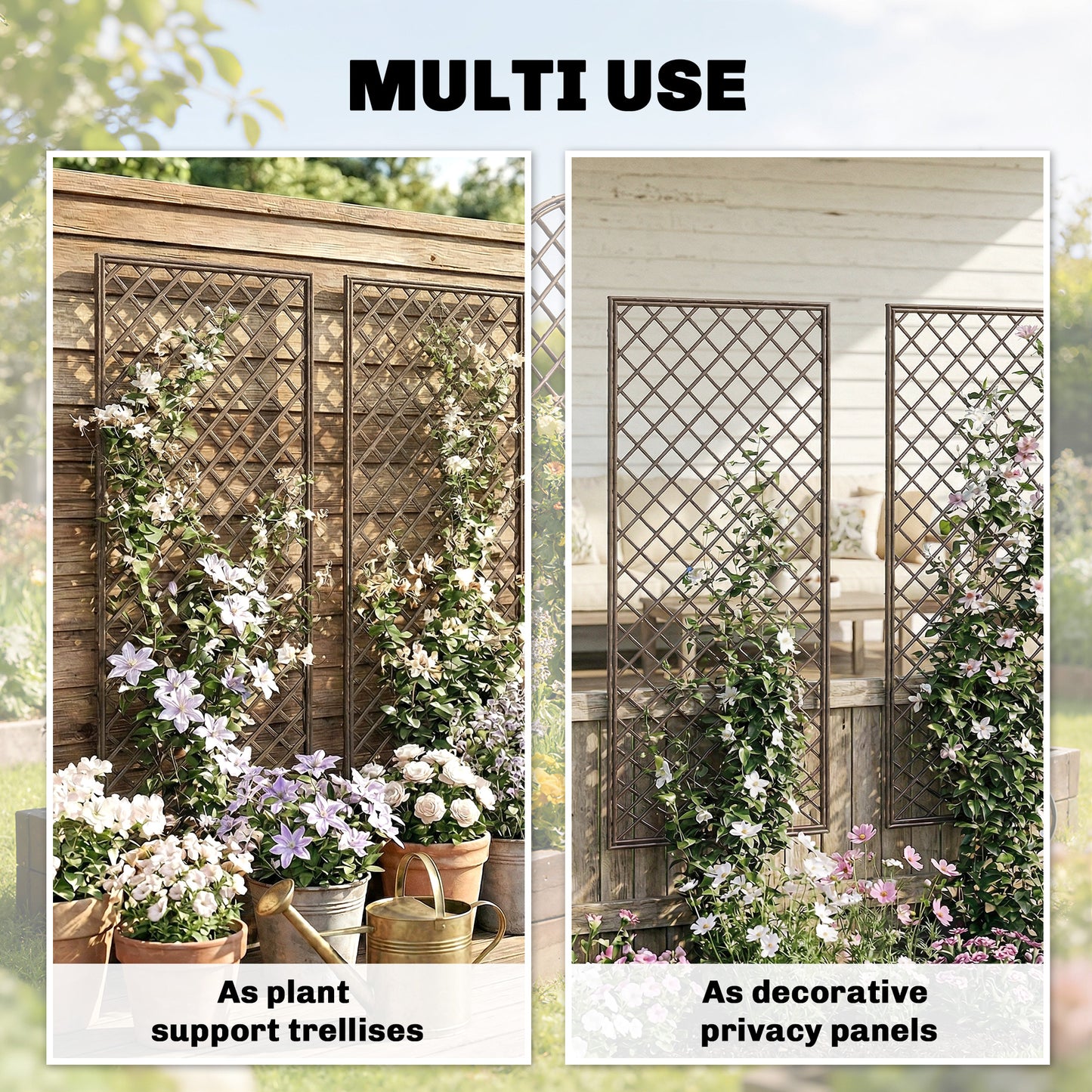 Garden Trellis, Decorative Trellis Panels for Climbing Outdoor Plants
