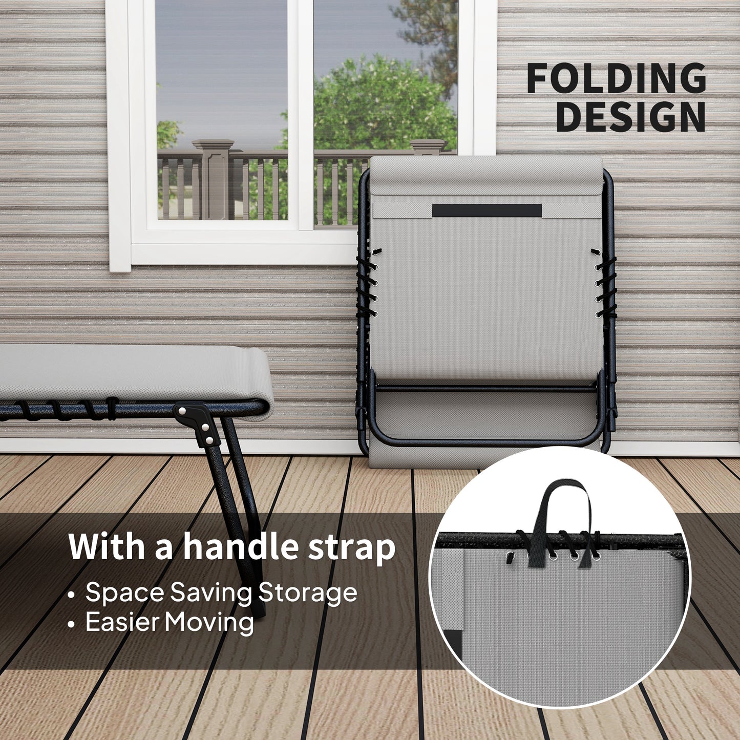 Set of Two Reclining Sun Loungers (2)