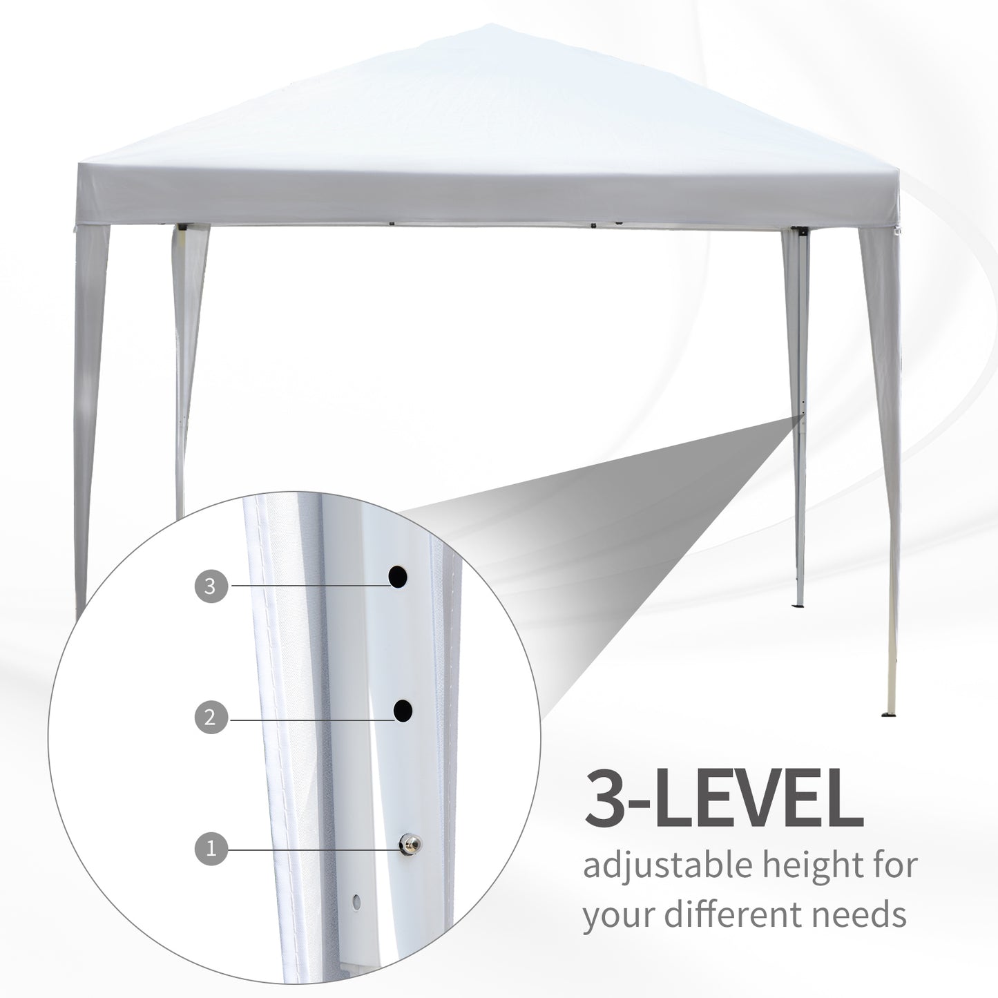 3 x 3M Garden Pop Up Gazebo Height Adjustable Marquee Party Tent