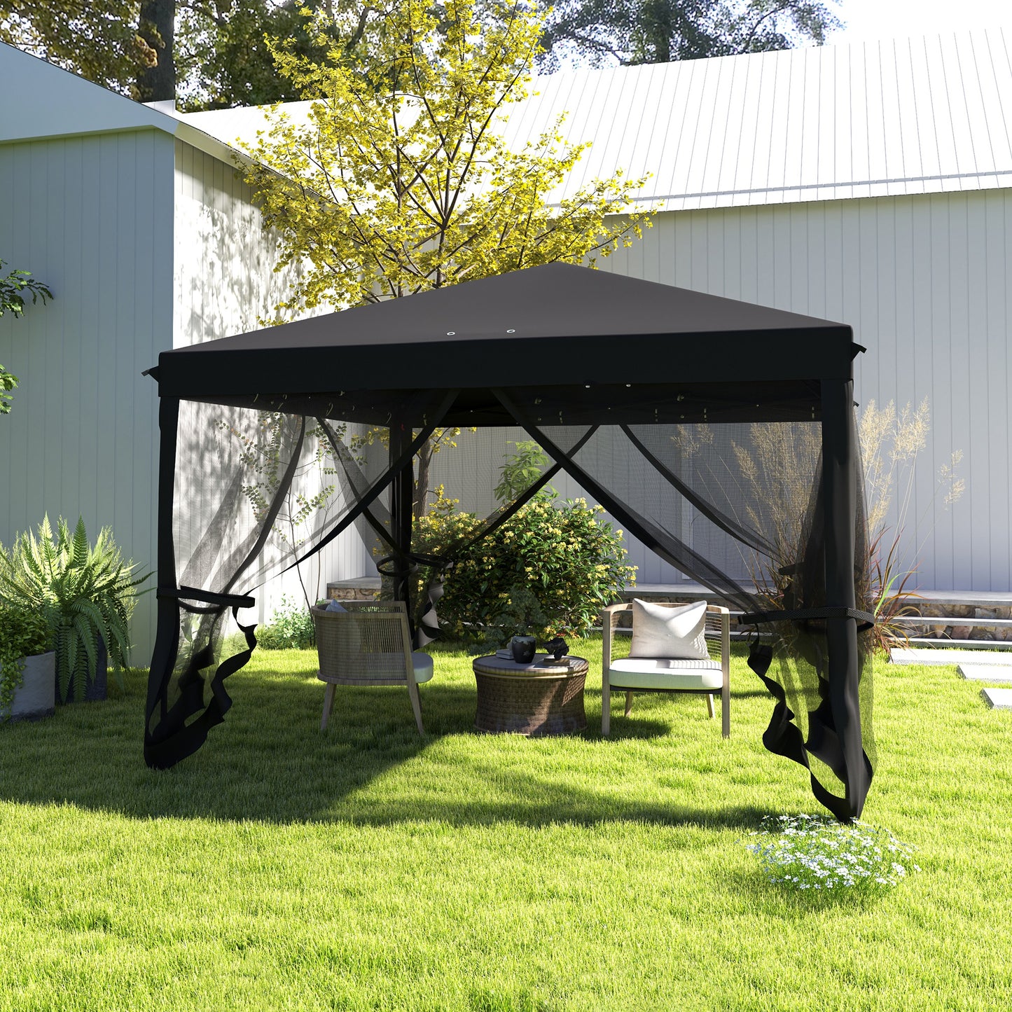 3 x 3 m Pop Up Gazebo, 420D Garden Tent Canopy