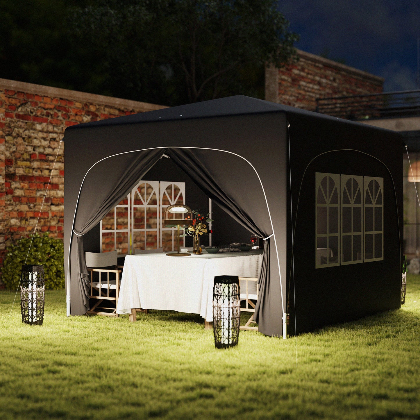 3 x 3m Pop-Up Gazebo Shelter, with Accessories