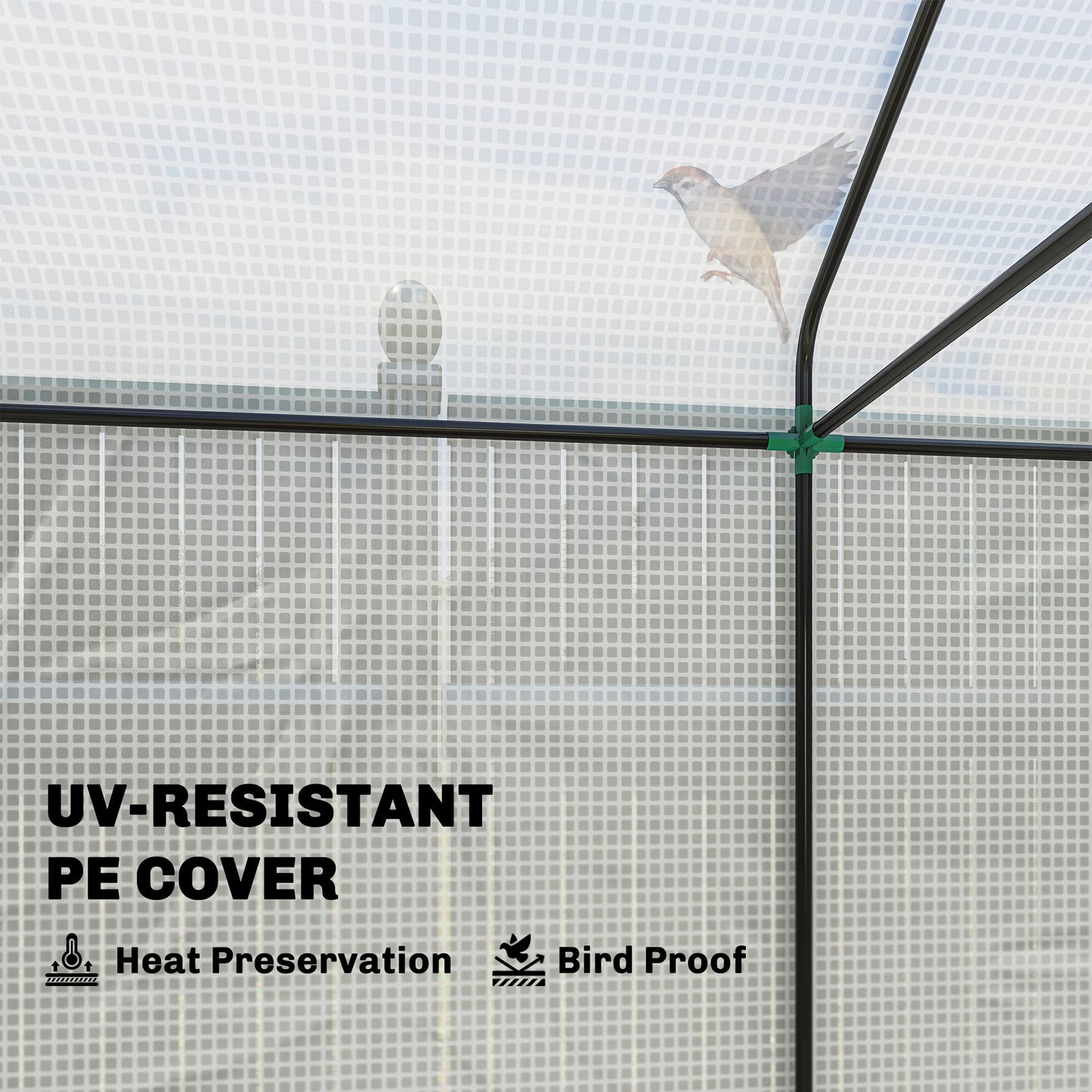 Walk-in Greenhouse, Outdoor Tomato Greenhouse with Roll-up Door
