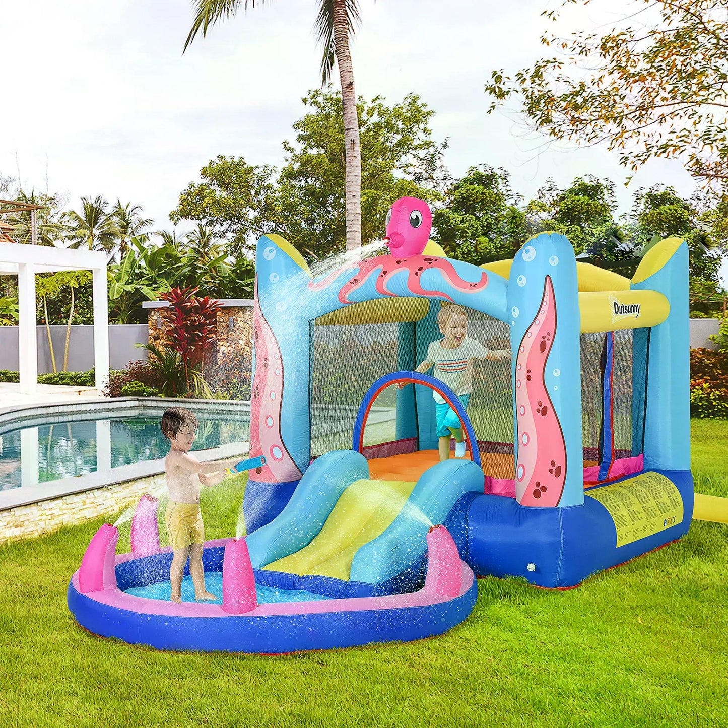Bounce Castle Inflatable Trampoline Slide Pool Octopus Design 3.8 x