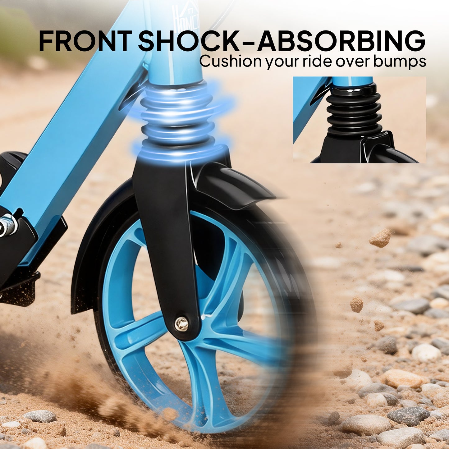 One-click Folding Kick Scooter for 14+ w/ Adjustable Handlebar (1)