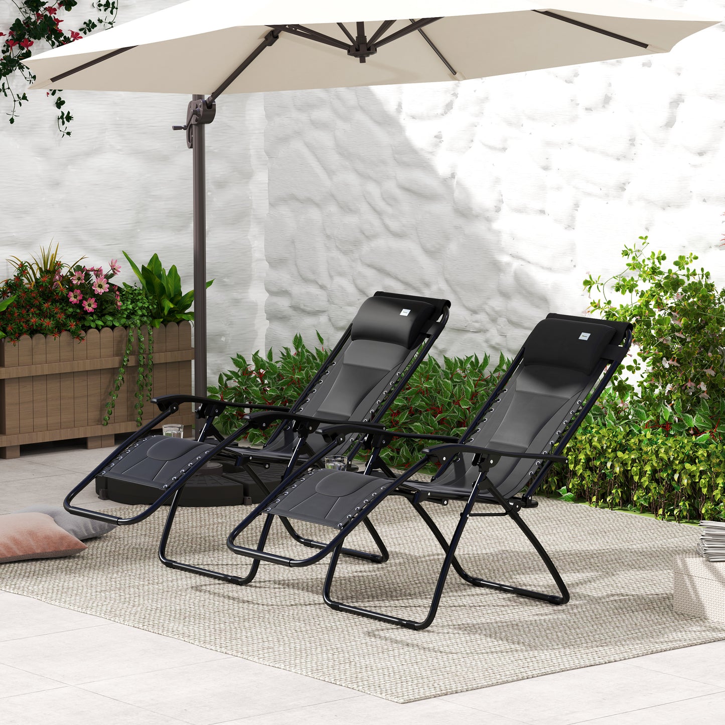 Zero Gravity Lounger Chair Set of 2 (1)