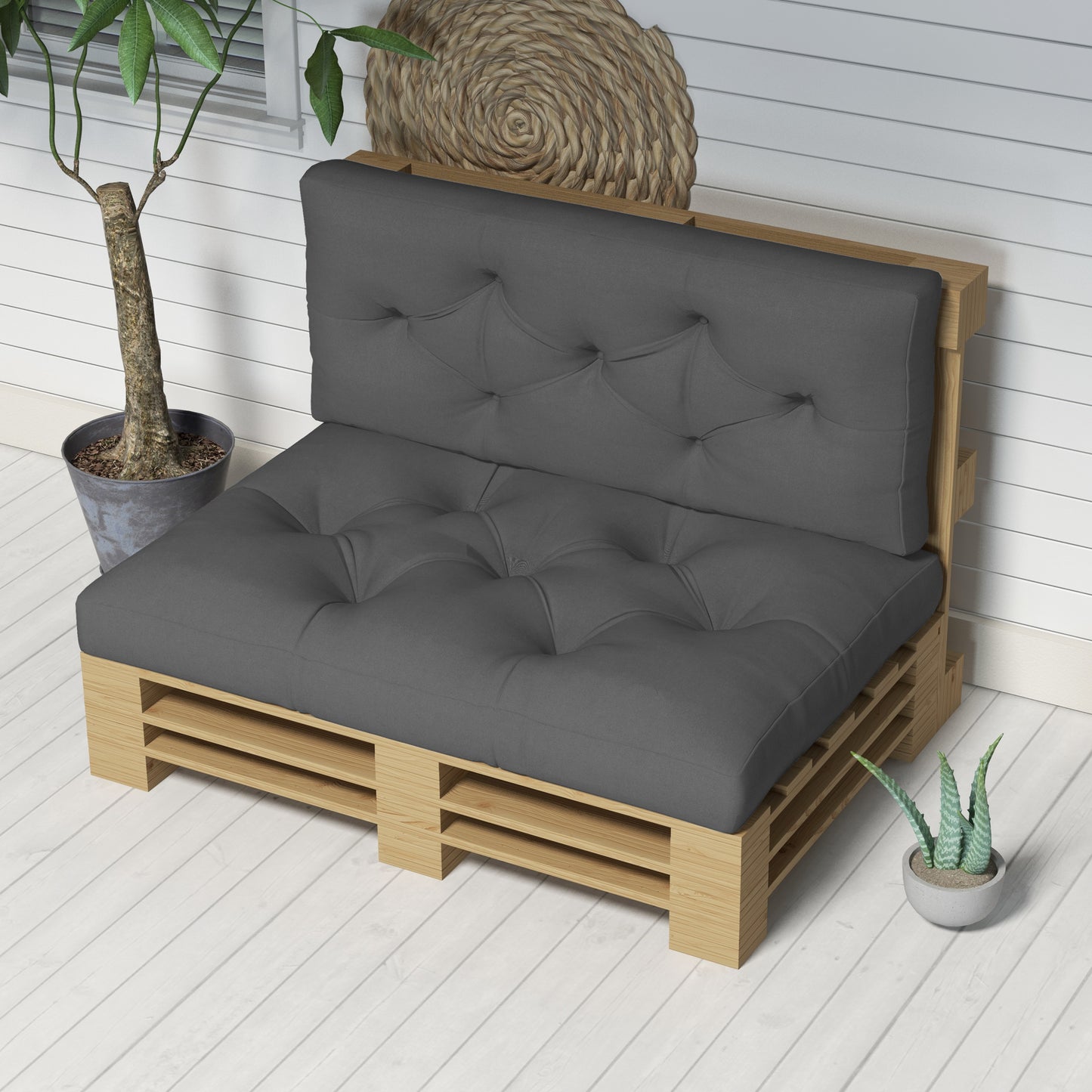 Seat and Back Padded Pallet Cushion Set