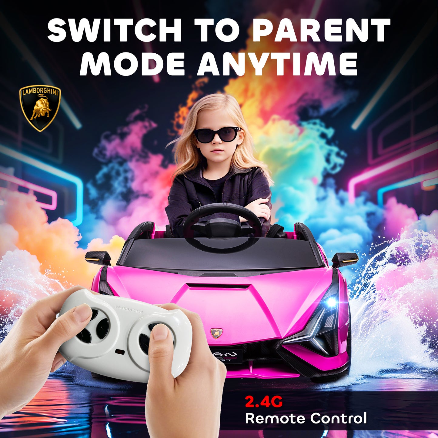 Lamborghini Sian Licensed 12V Electric Car for Kids 2 Motors Toy Car