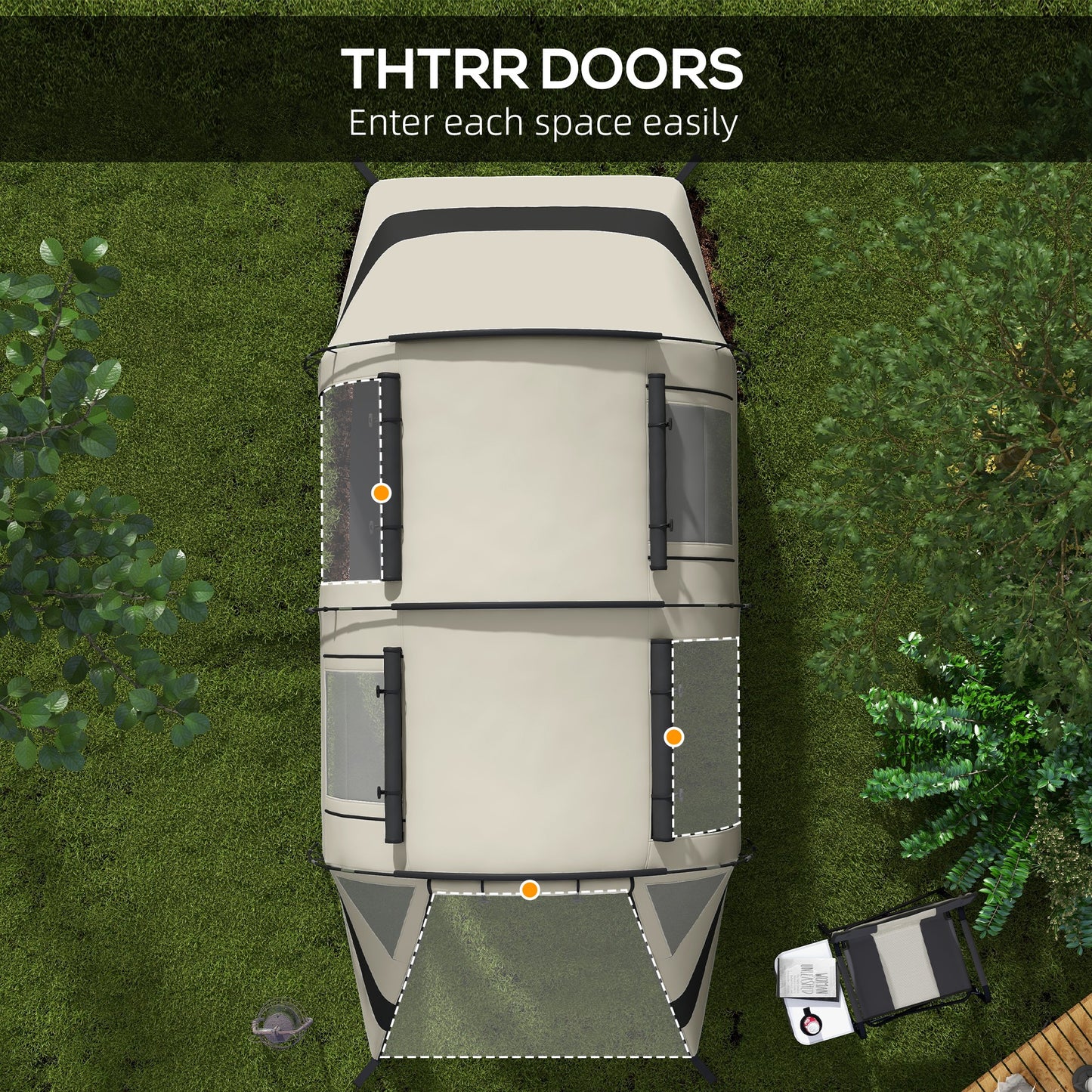Four Man, Two Room Blackout Tent, with Accessories