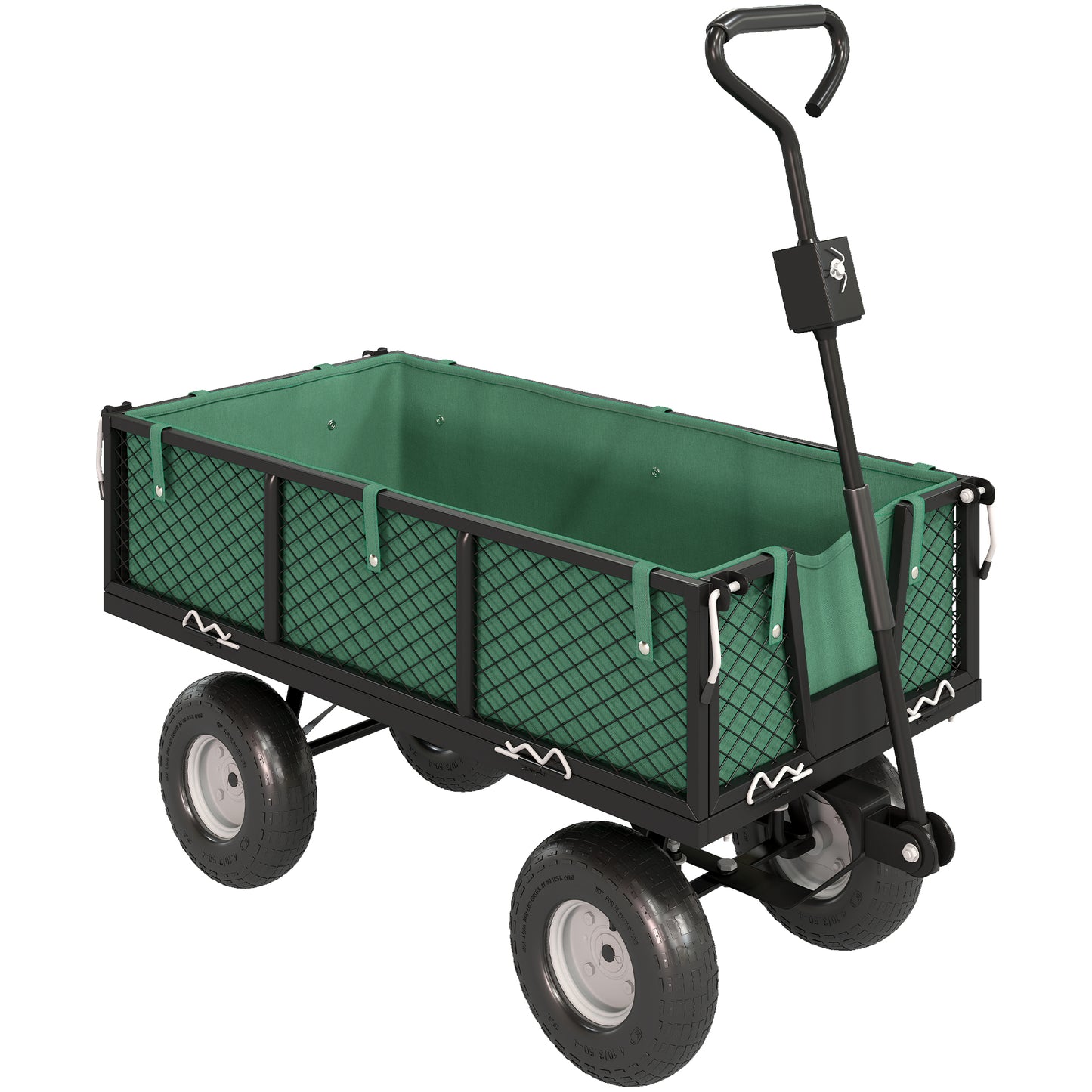 114L Steel Frame Garden Cart Trolley