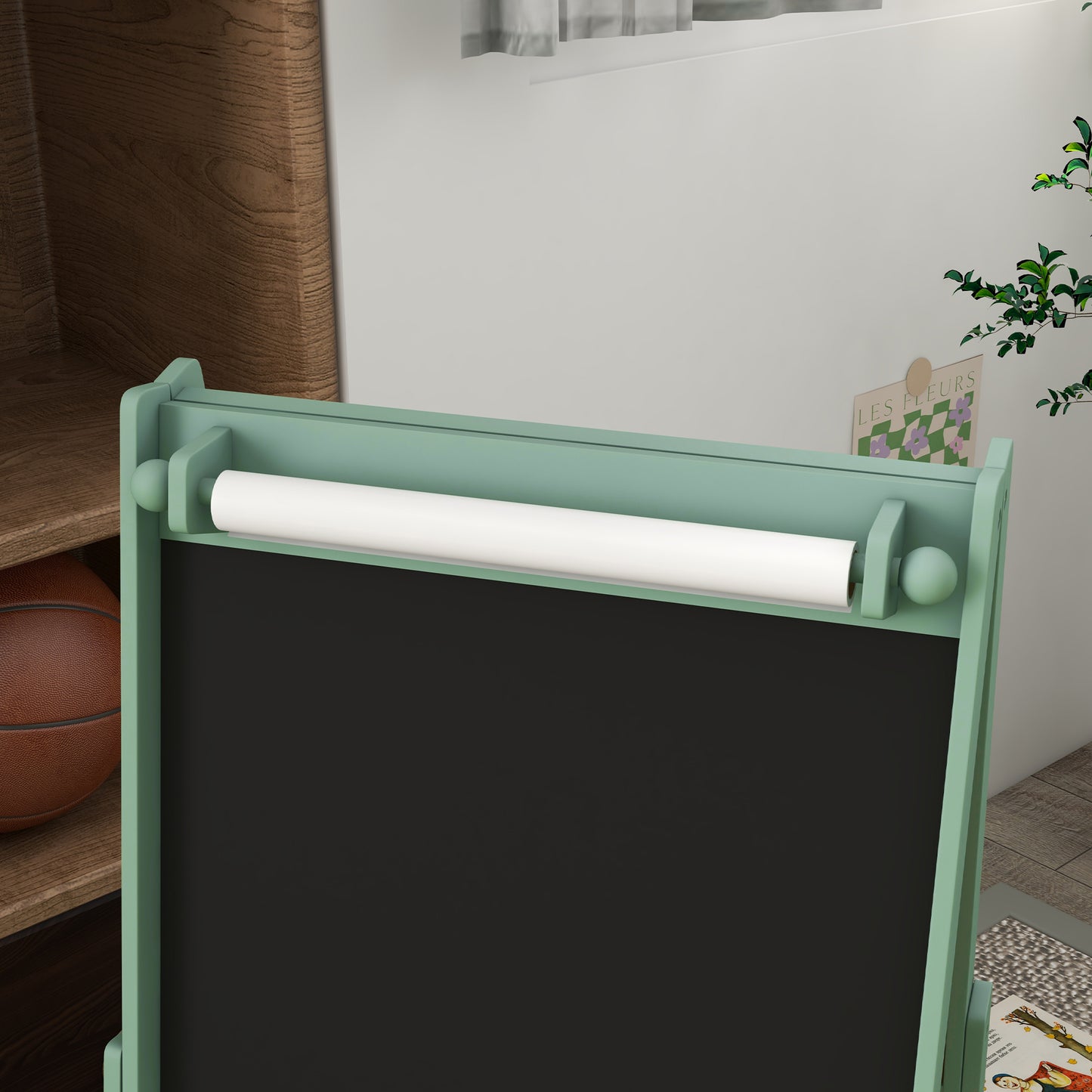 Three-In-One Kids Easel with Paper Roll, Art Easel, with Storage