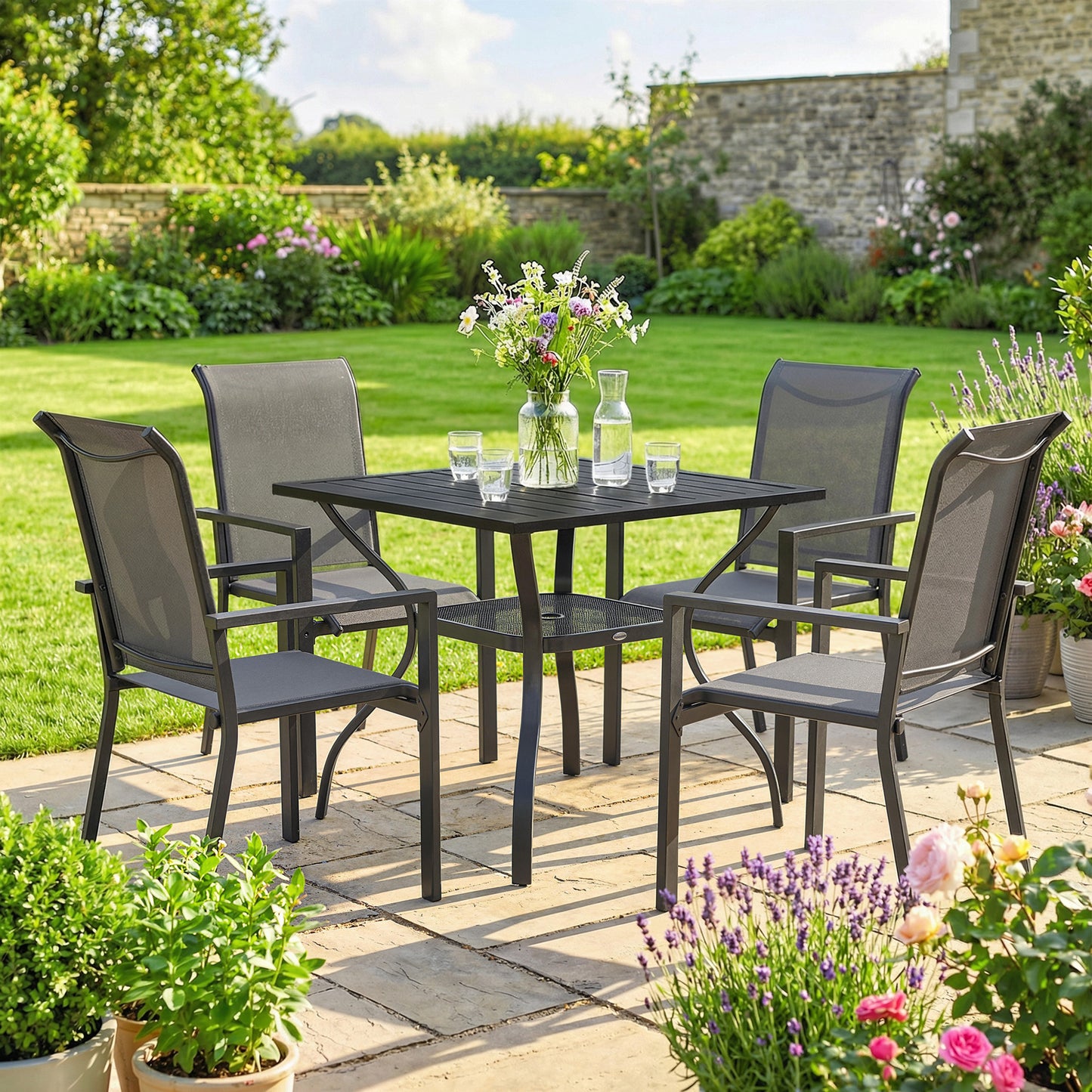 5 Pieces Outdoor Dining Set for 4 (1)
