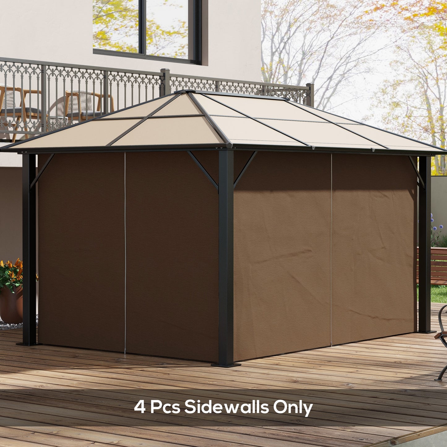 4 Pack Replacement Gazebo Curtains Privacy Panel