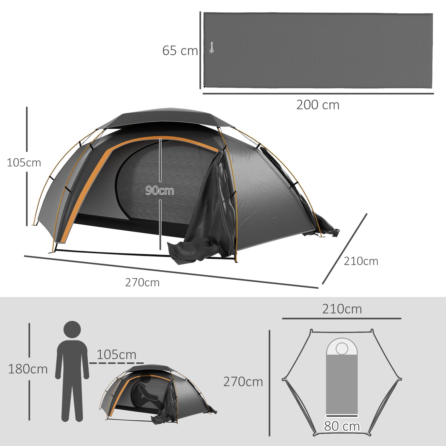 Camping Tent with Self Inflatable Mattress (2)