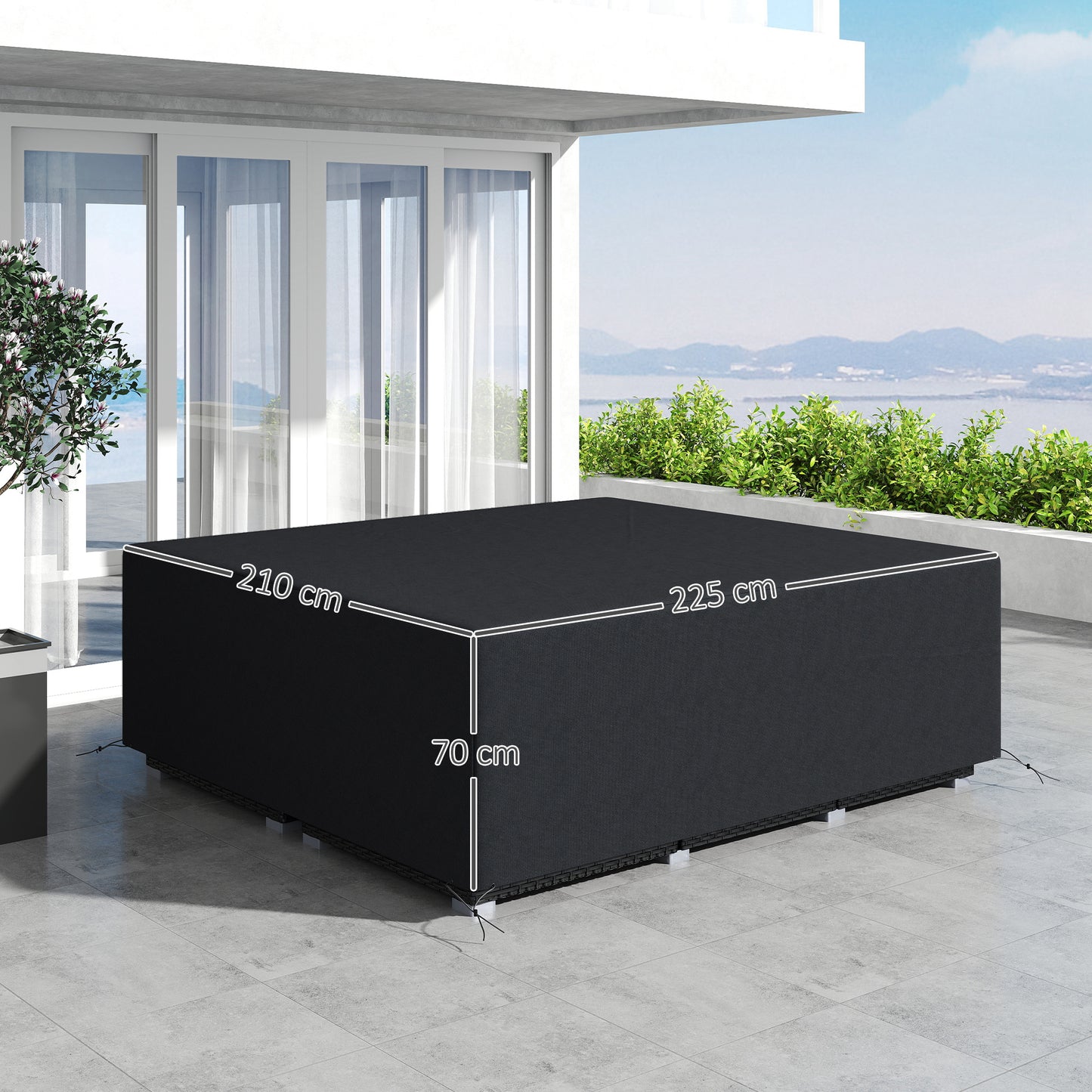 600D Oxford Outdoor Garden Furniture Sofa Set Cover (1)