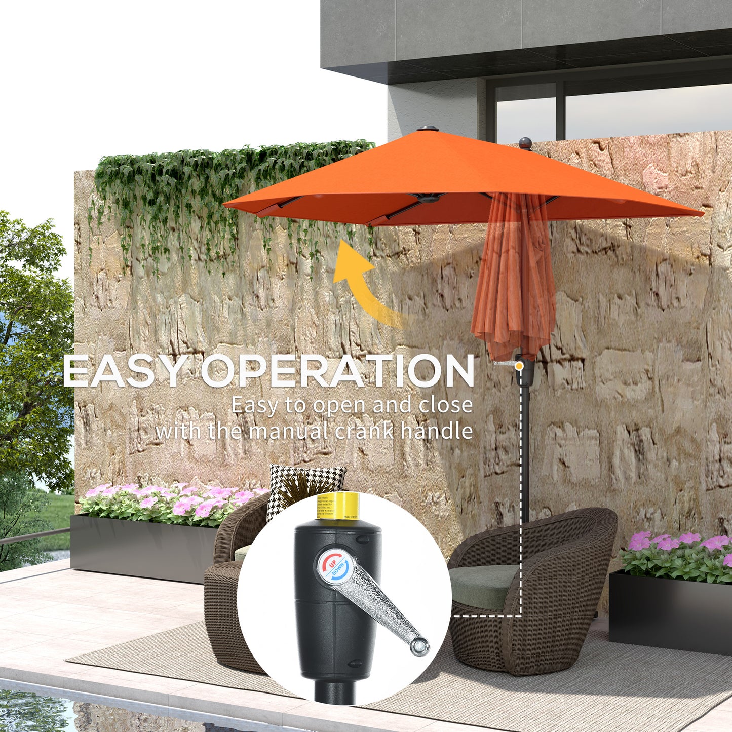 2m Half Parasol Umbrella