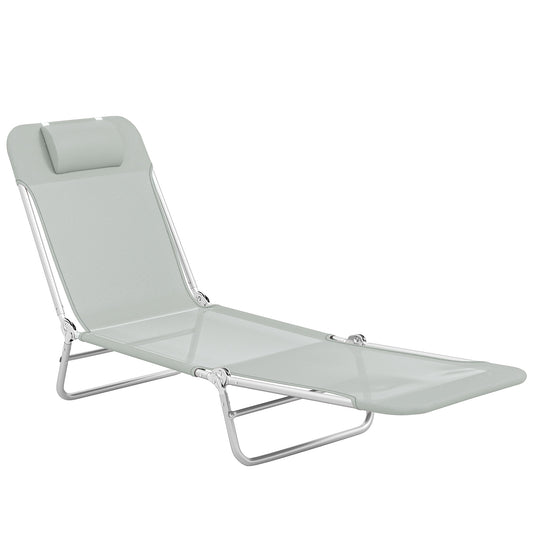Steel Frame Sun Lounger, with Reclining Back