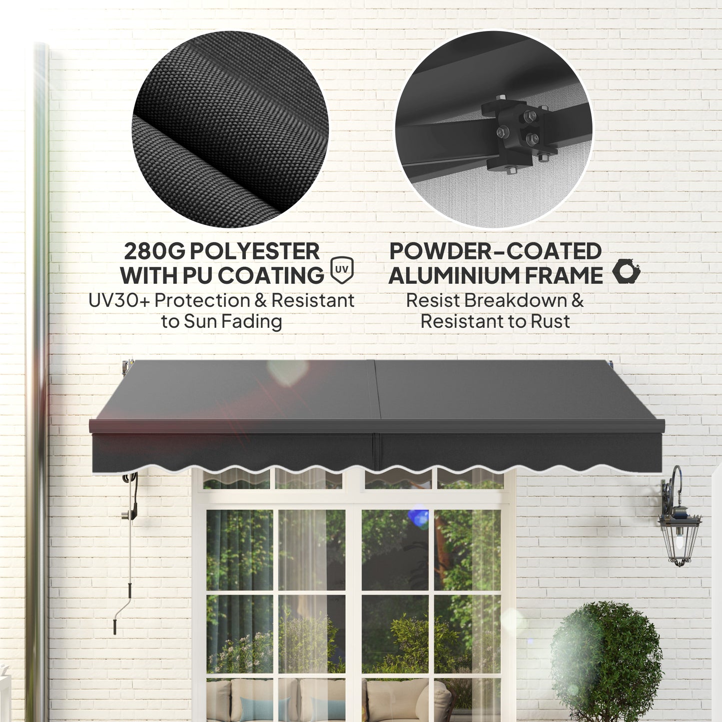 3 x 2.5m Electric Awning with Remote Controller (1)