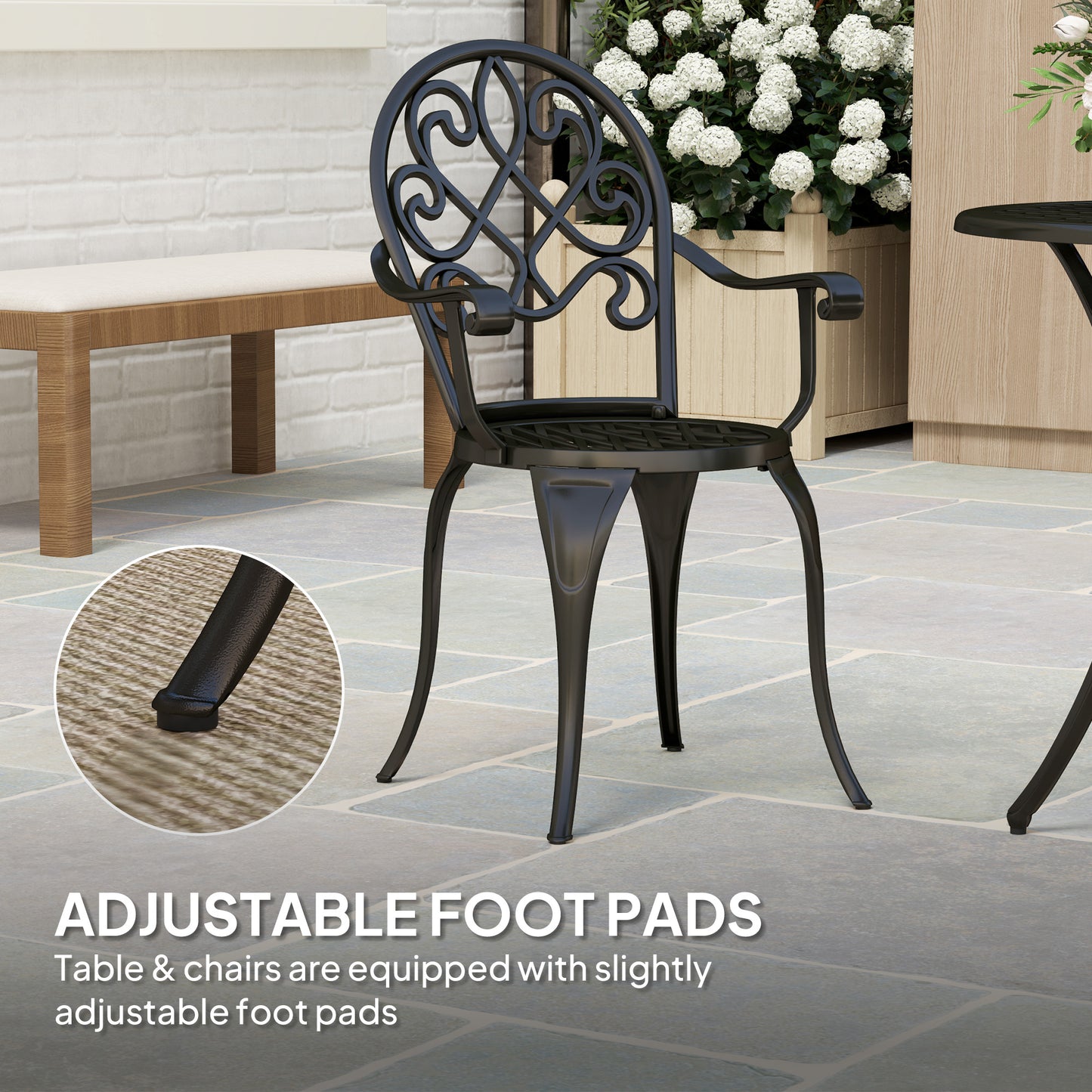 Three-Piece Elegant Aluminium Garden Set