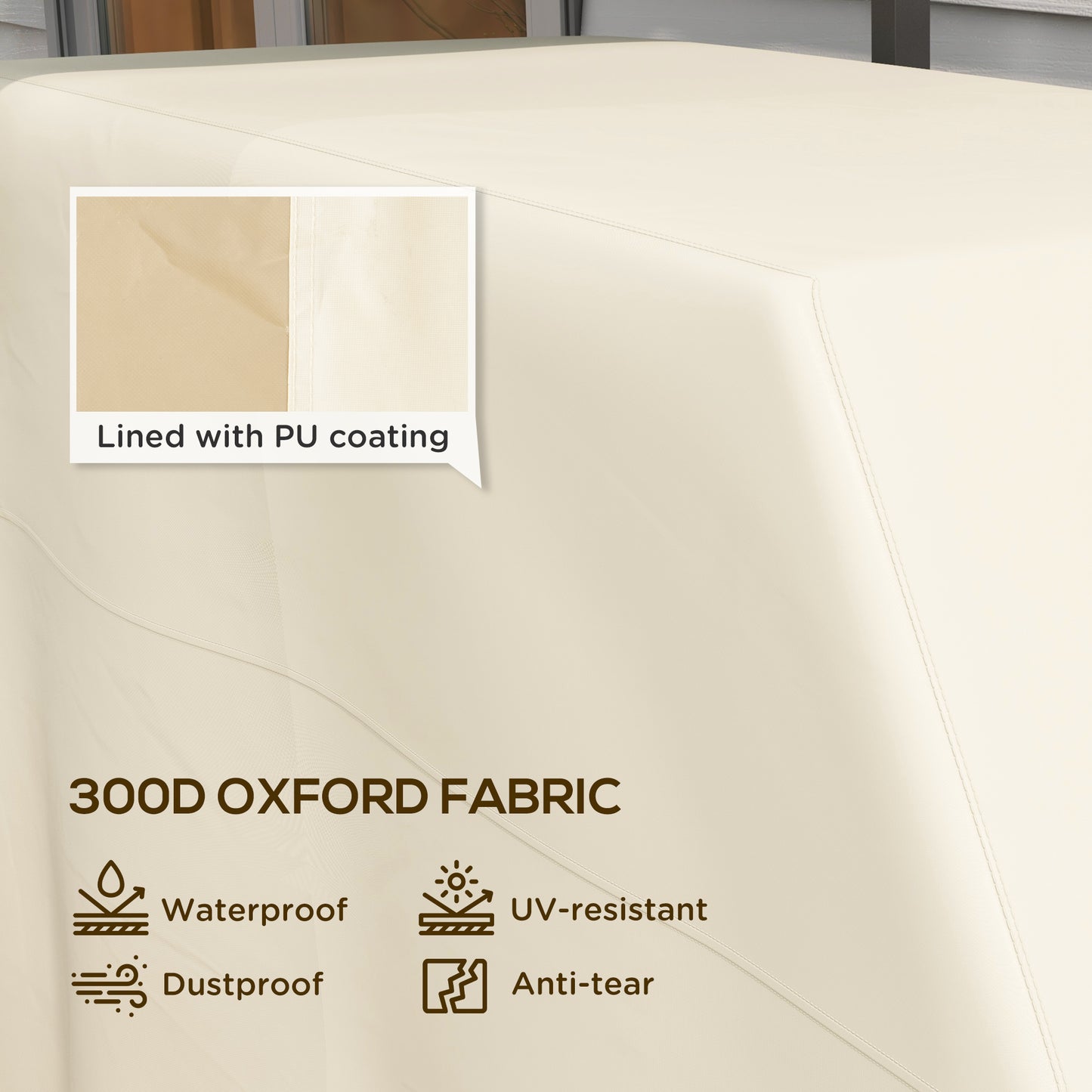 66W x 152Lcm PU Coated Protective Grill Cover