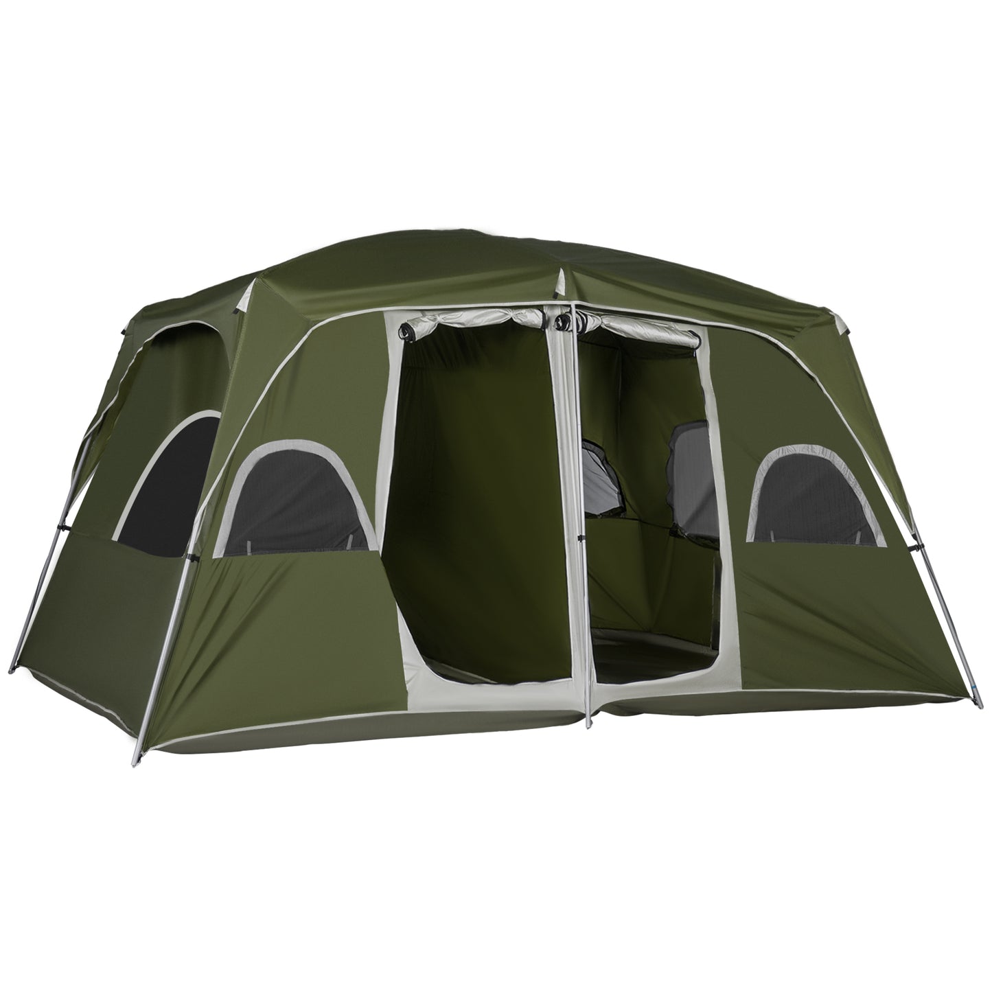 Camping Tent, Family Tent 4-8 Person 2 Room, with Large Mesh Windows