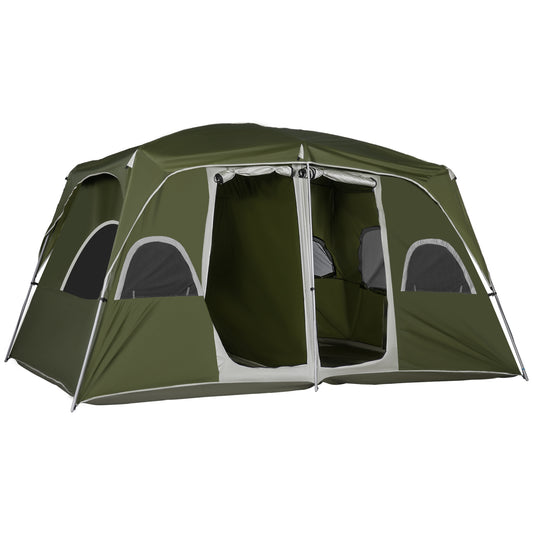 Camping Tent, Family Tent 4-8 Person 2 Room, with Large Mesh Windows
