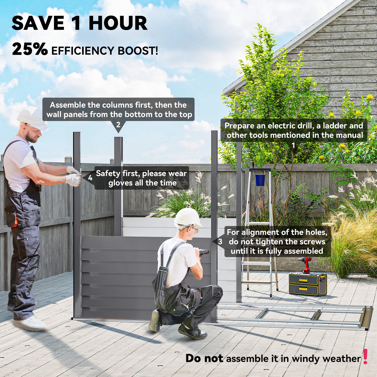 5 x 9ft Galvanised Metal Garden Shed with Foundation Kit