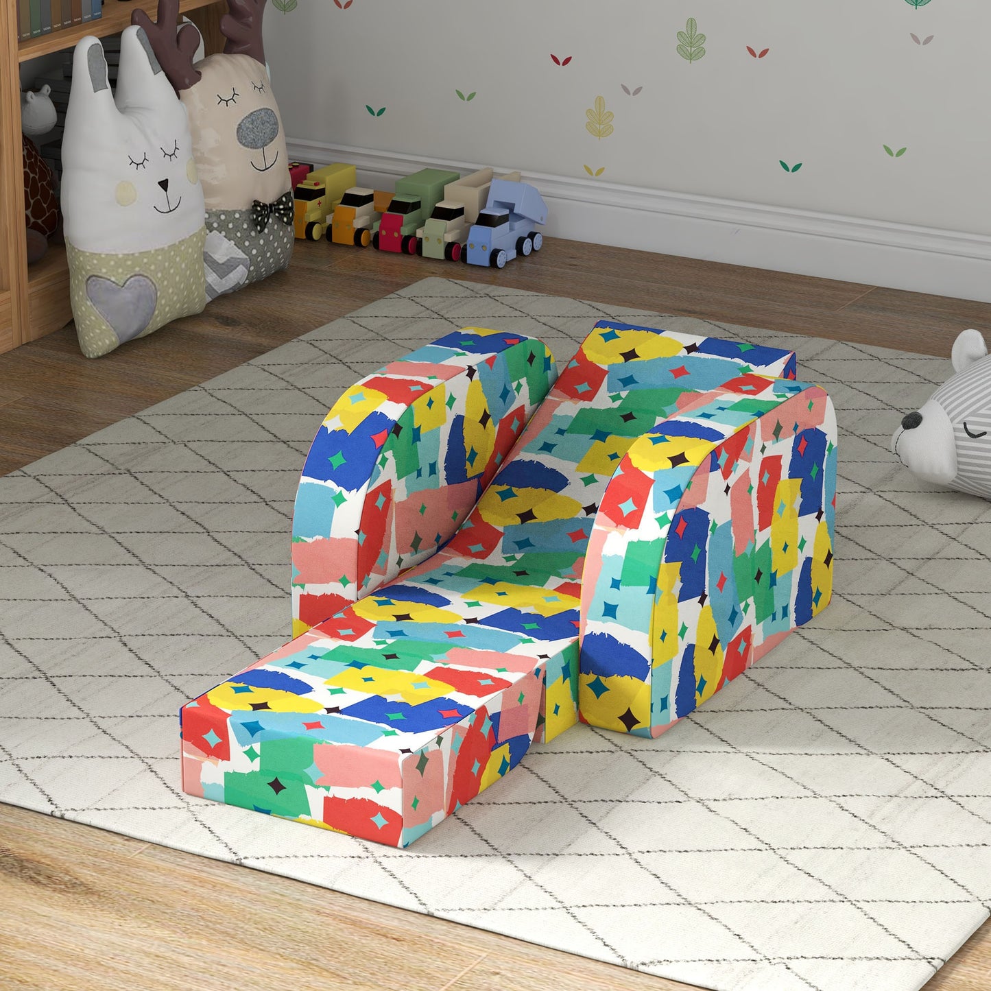 Foldable Toddler Chair Soft Snuggle Sponge Filled