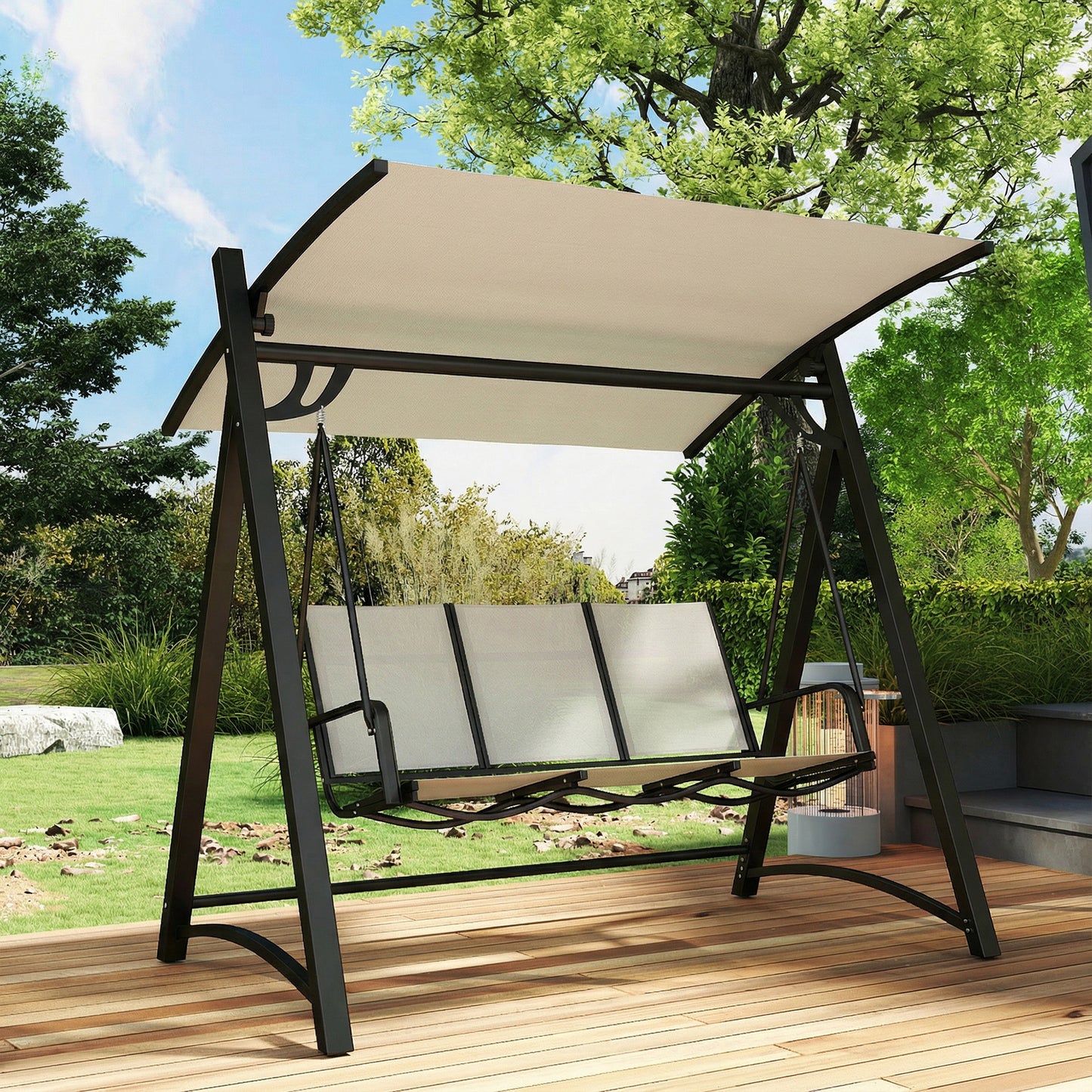 3 Seater Swing Chair, Garden Swing Bench (1)