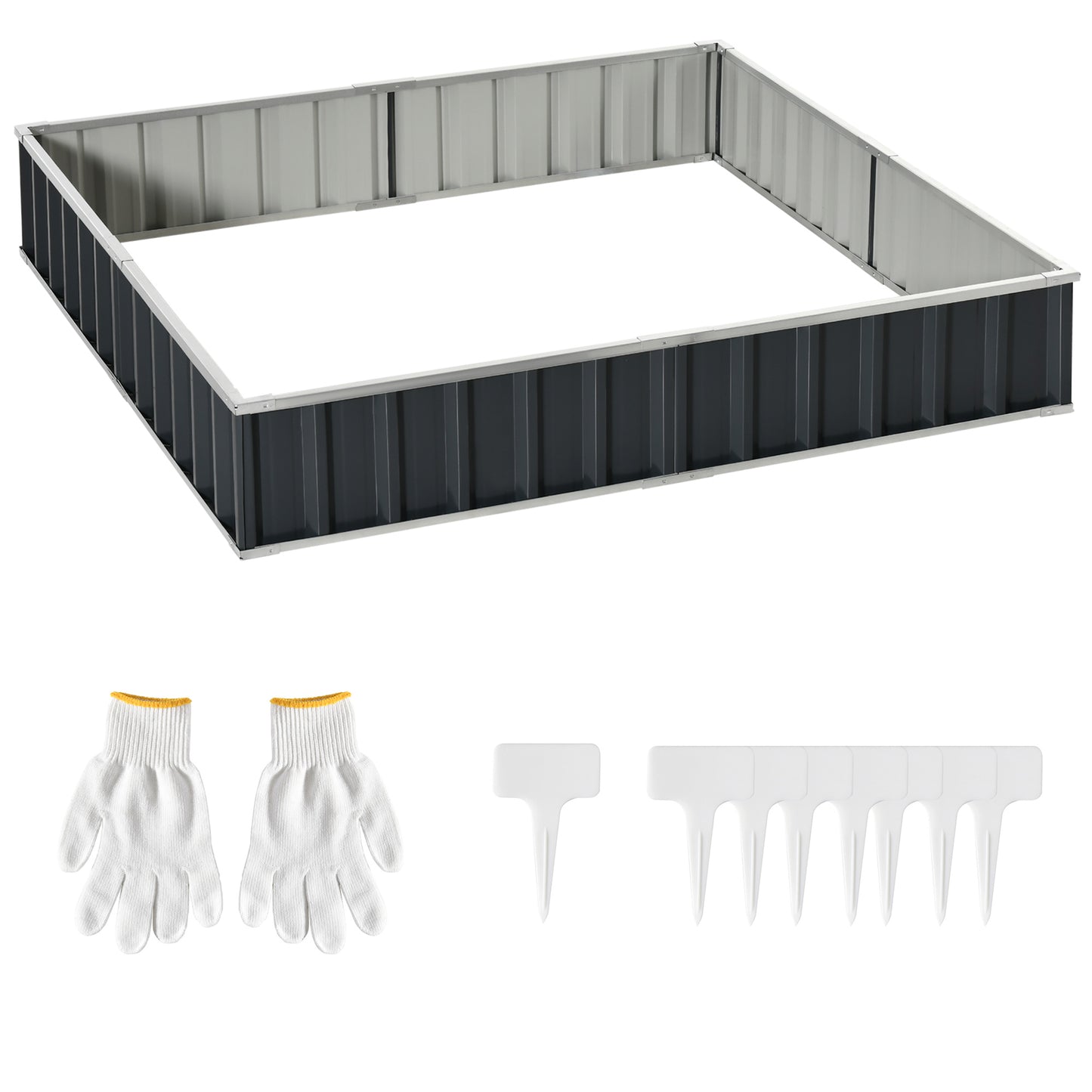 645L Metal Raised Garden Bed, DIY Large Steel Planter Box
