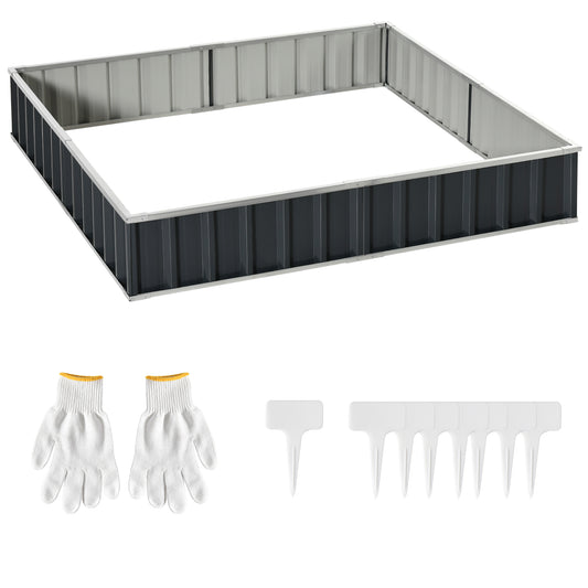 645L Metal Raised Garden Bed, DIY Large Steel Planter Box