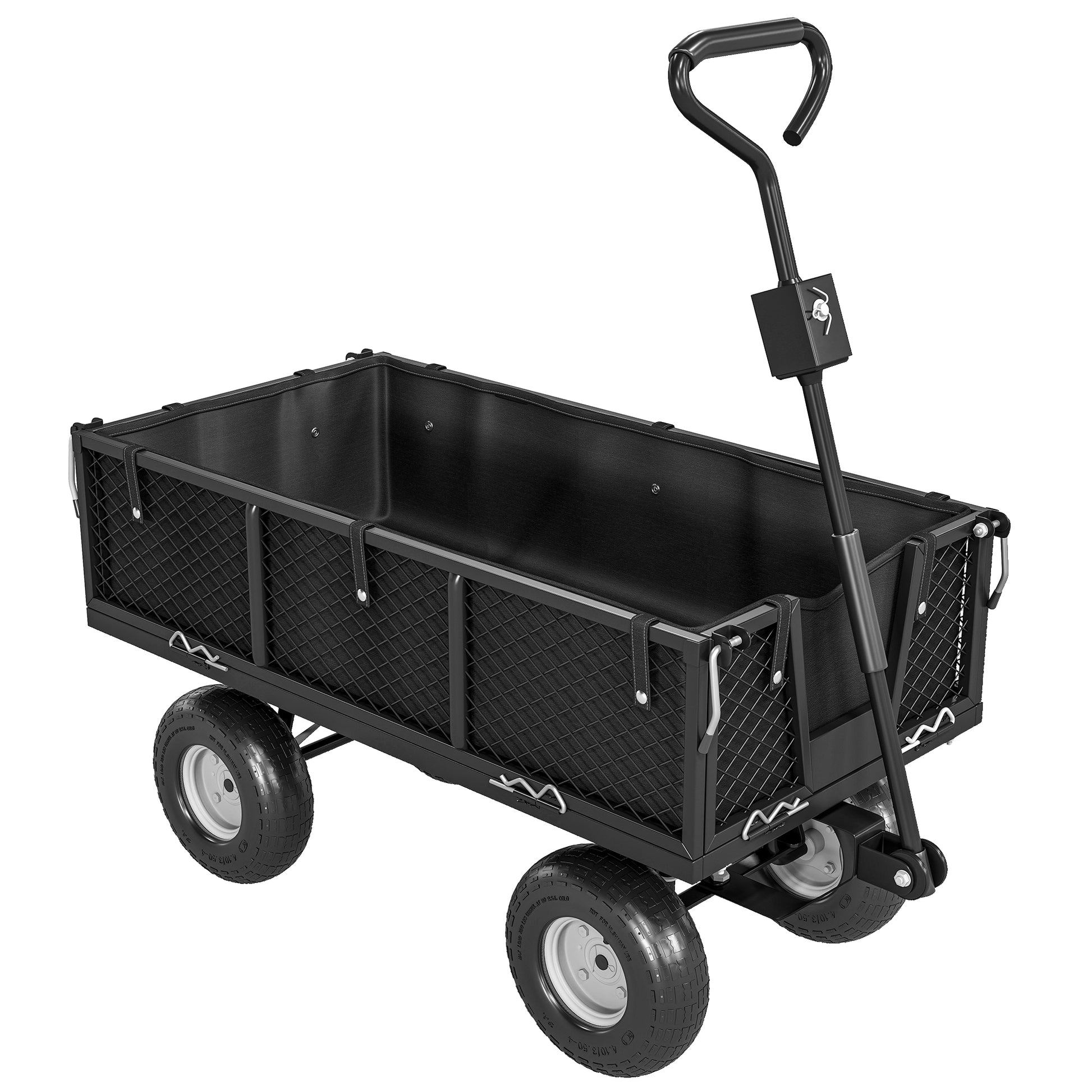 114L Steel Frame Garden Cart Trolley