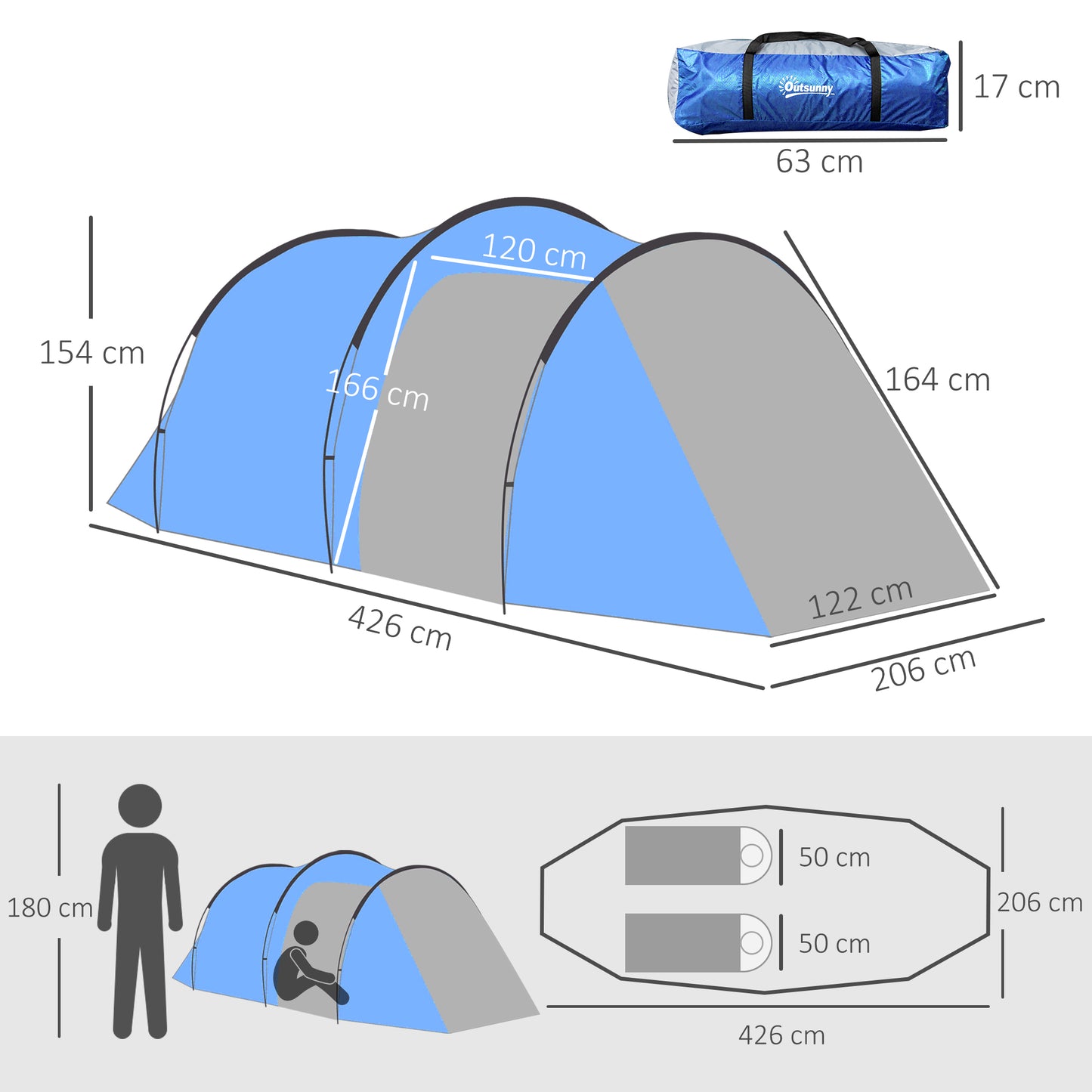 2 Room Tent with Vestibule