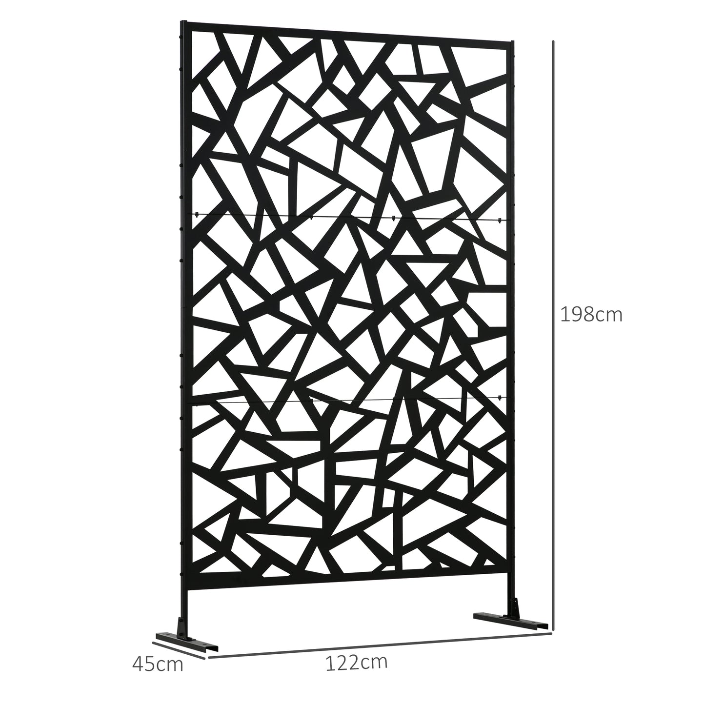 Freestanding Garden Partition Screen Metal Decorative Outdoor