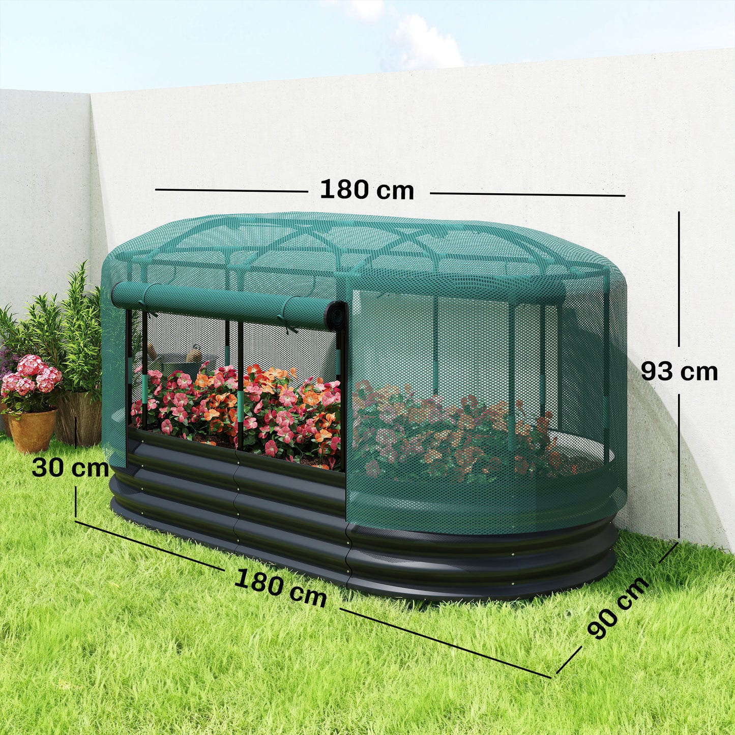 Galvanised Raised Garden Bed Kit with Self Watering System